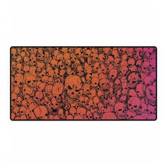 Gathering of Skulls Gradient Desk Mat — Large RGB Skull Pattern Mouse Pad