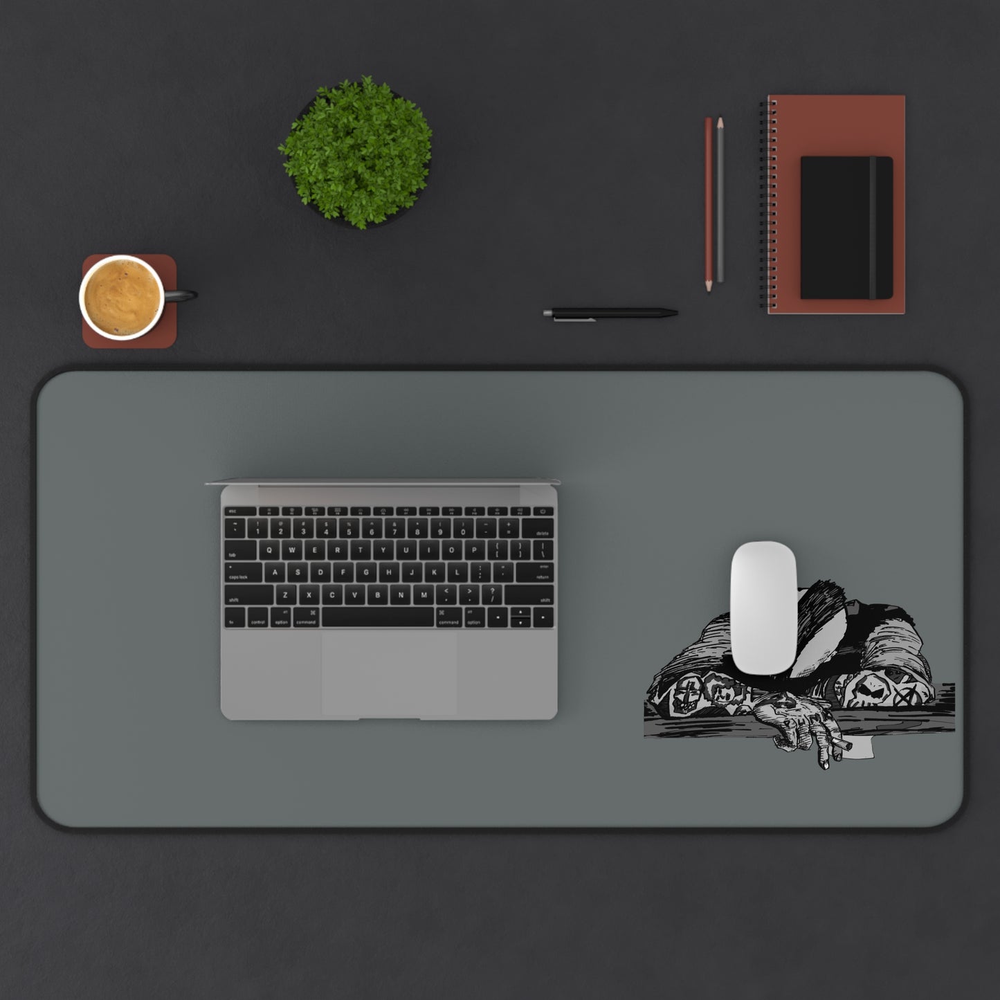 Punk and Done Artistic Desk Mat with Nature Design - Perfect for Home Office & Gifts