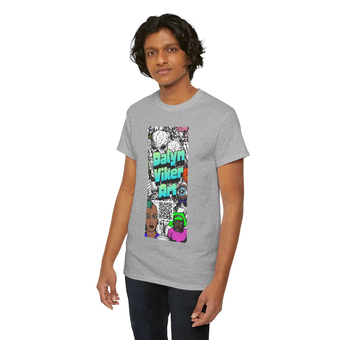 Graphic Art T-Shirt — "Dalyn Viker Art" Vertical Collage Tee