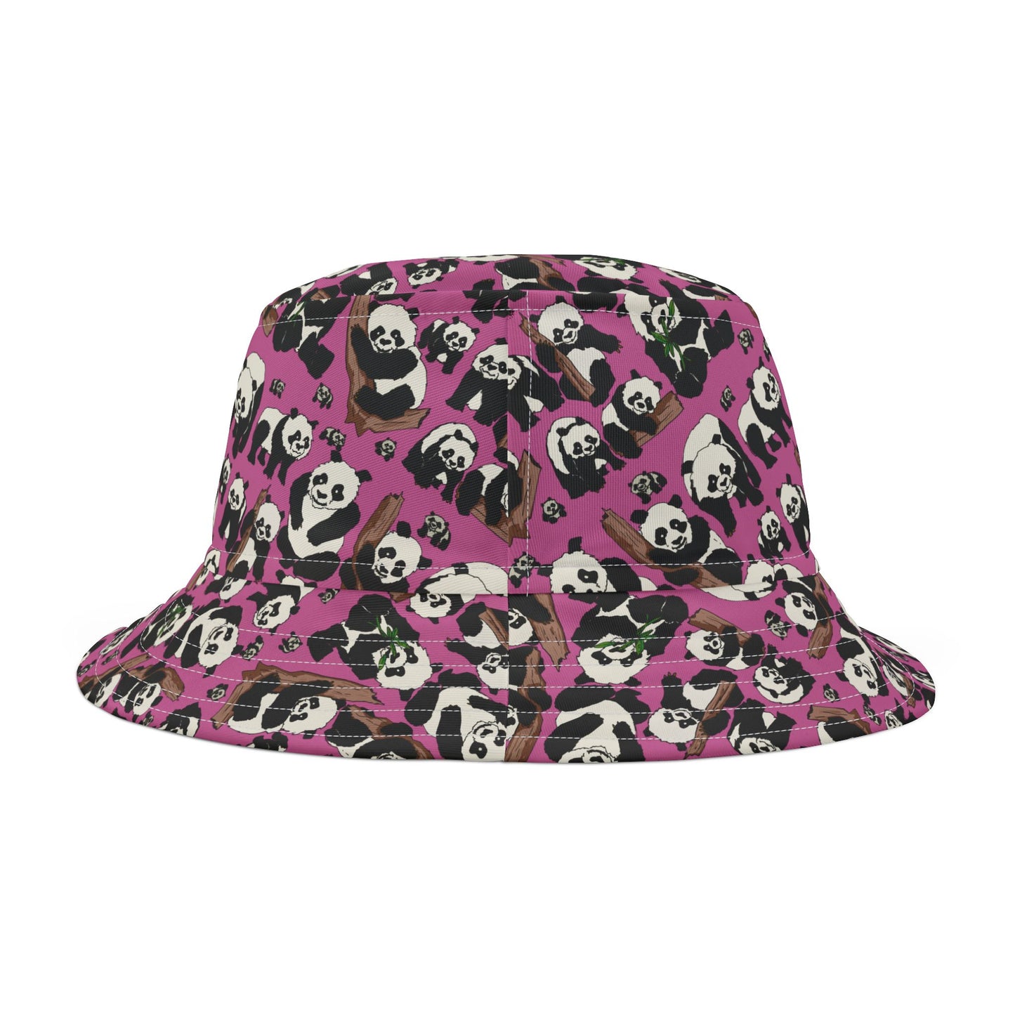 Panda Print Bucket Hat, Cute Summer Accessory, Trendy Outdoor Wear, Gift for Animal Lovers, Festival Style Hat, Beach Accessory