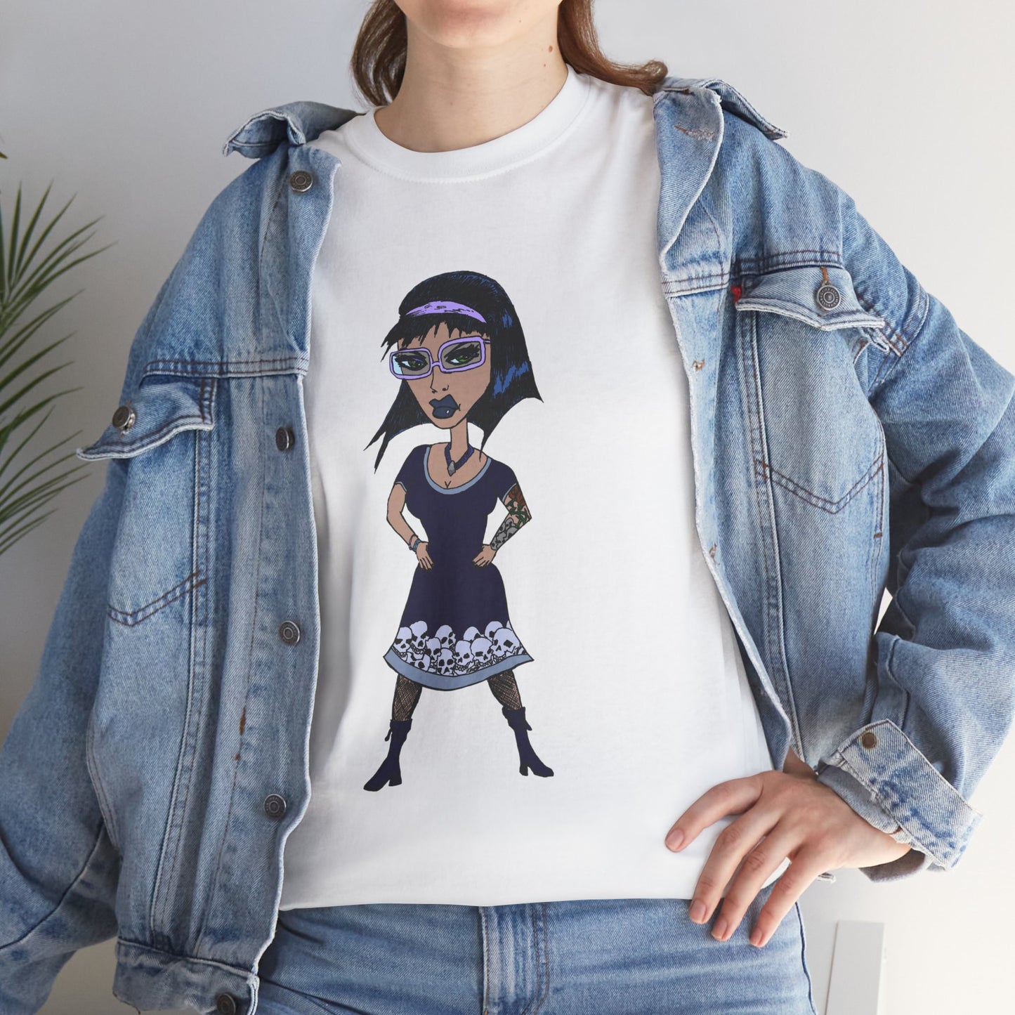 Gothic Doll T-Shirt — Retro Vampire Girl Graphic Tee