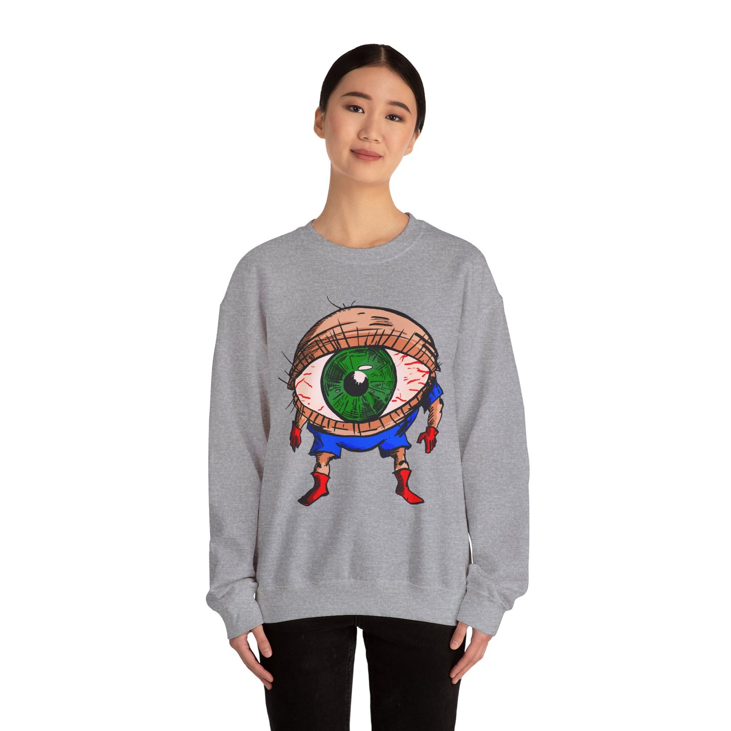Terrif-EYE-ing Unique Cartoon Eye Sweatshirt - Unisex Heavy Blend™