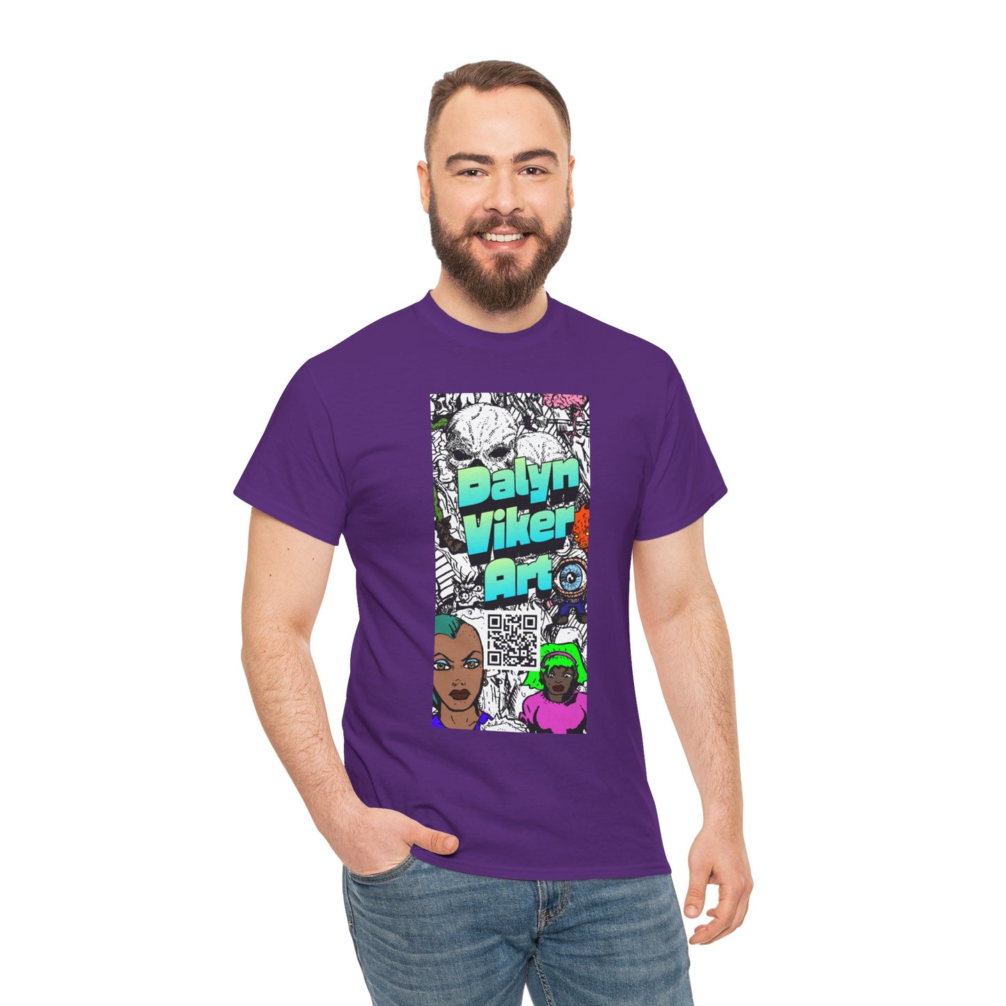 Graphic Art T-Shirt — "Dalyn Viker Art" Vertical Collage Tee