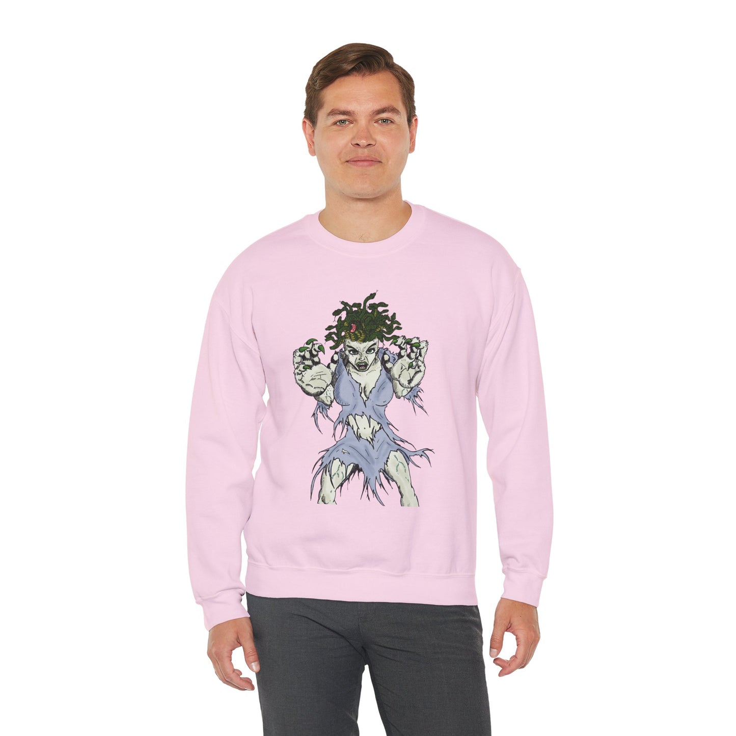 Medusa Inspired Unisex Heavy Blend Crewneck Sweatshirt