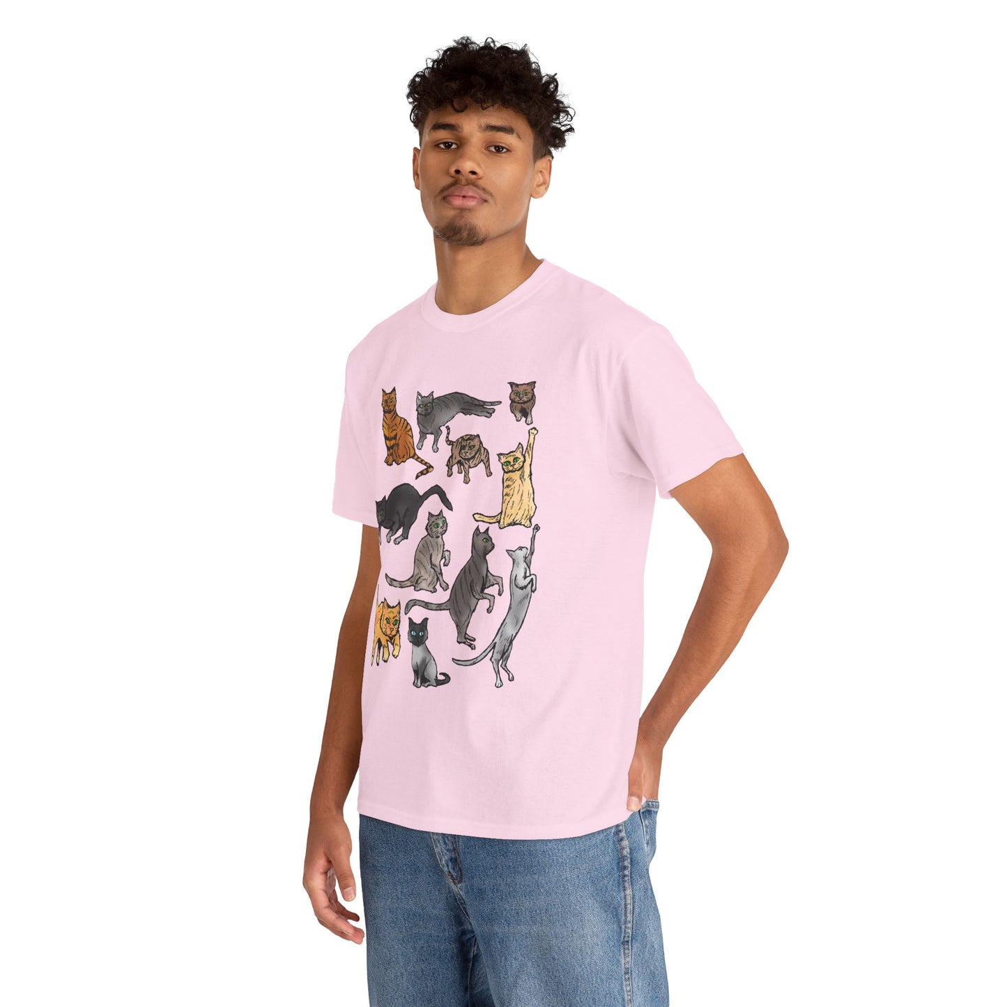 Cats Collage T-Shirt — Cute Cat Illustration Tee for Cat Lovers