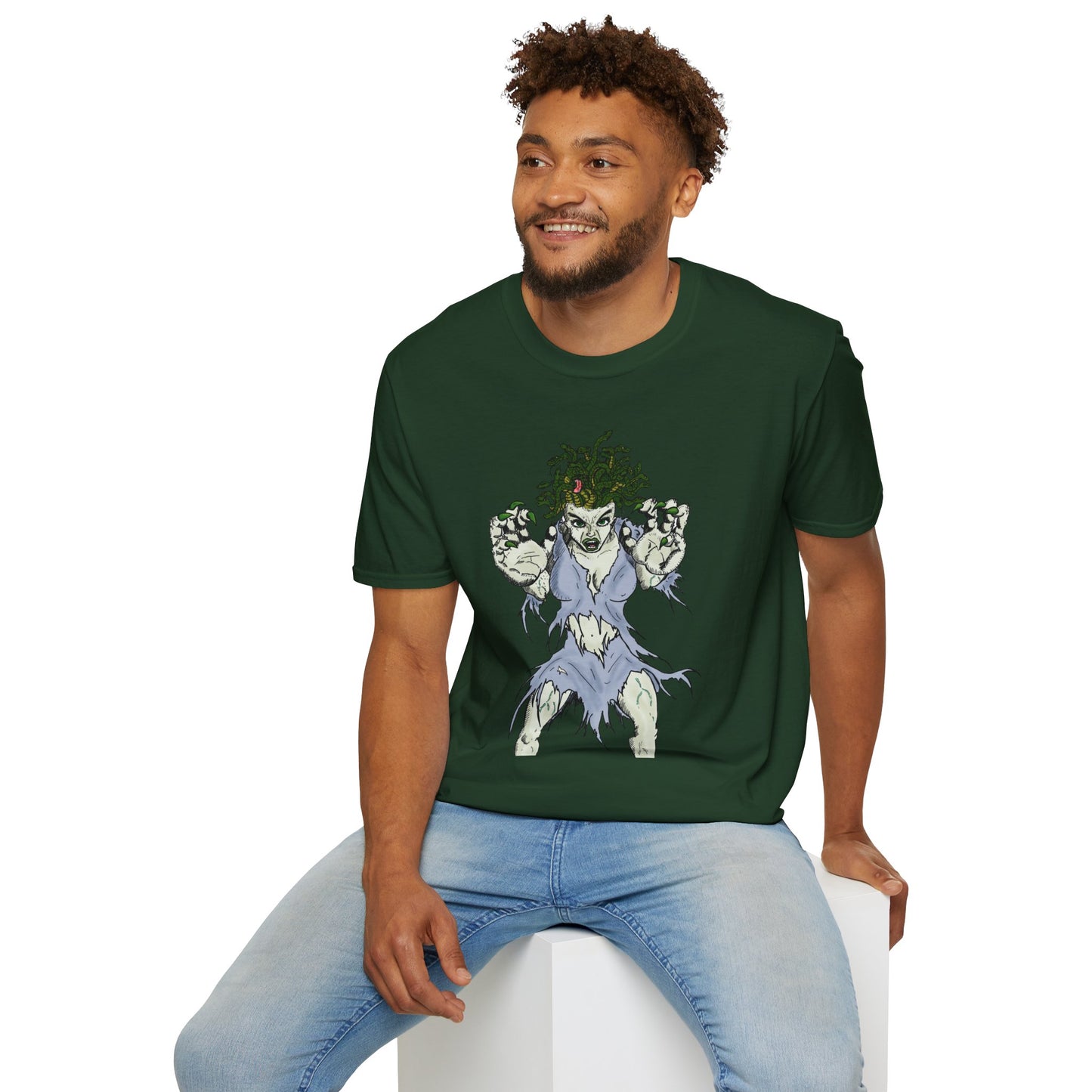 Medusa Assailing Unisex T-Shirt - Mythological Monster Dalyn Viker Art