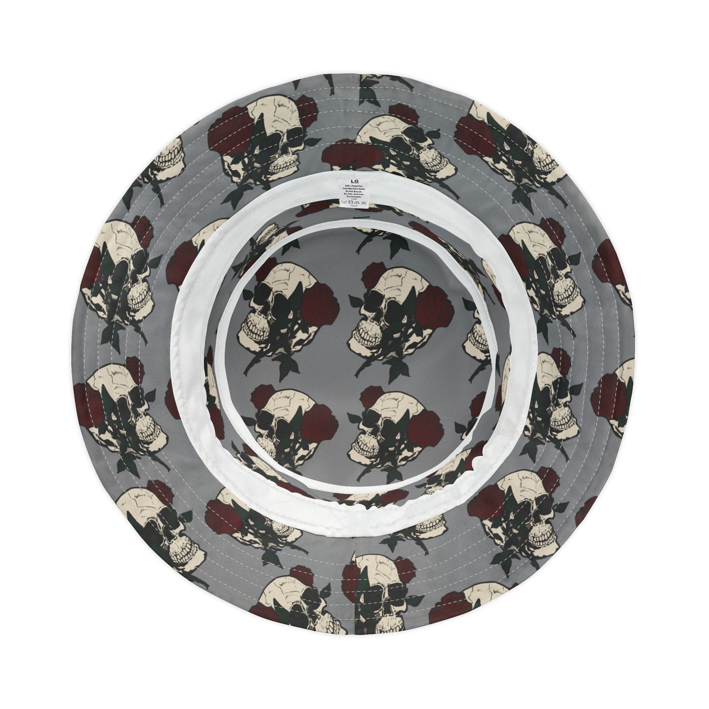 Stylish Skull & Rose Bucket Hat | Trendy Outdoor Accessory