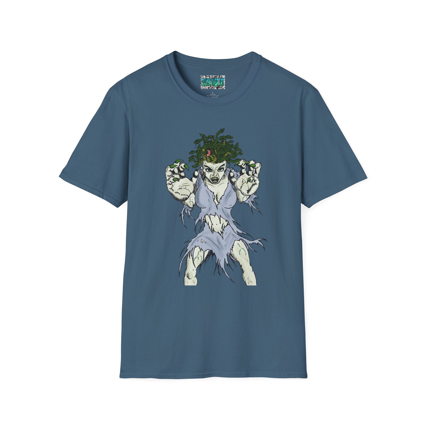 Medusa Assailing Unisex T-Shirt - Mythological Monster Dalyn Viker Art