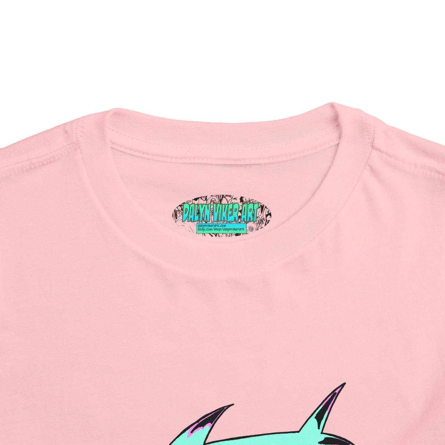 Toddler Tee — Cute Teal Shark Graphic Kids T‑Shirt