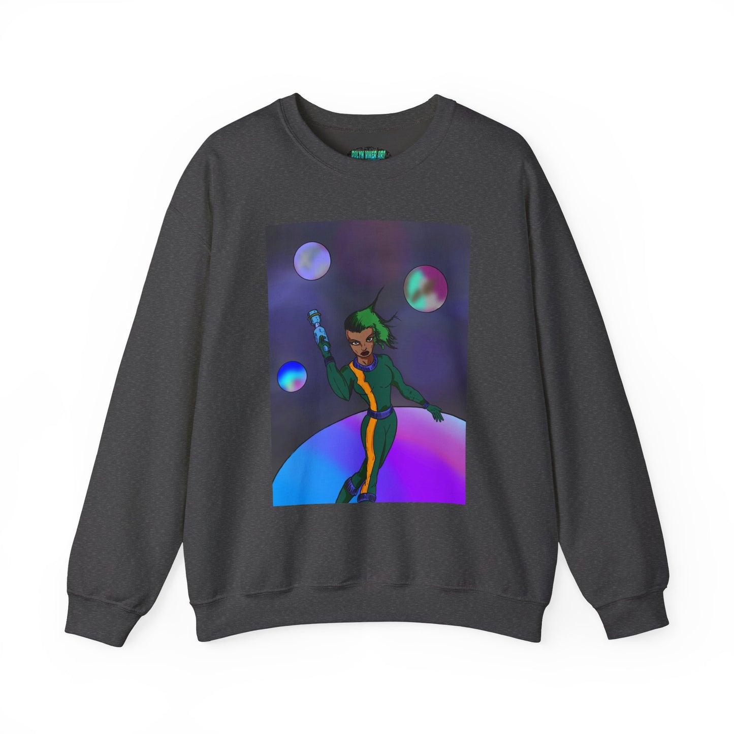 Cosmic Character Crewneck Sweatshirt – Fun, Unisex Design for Casual Style
