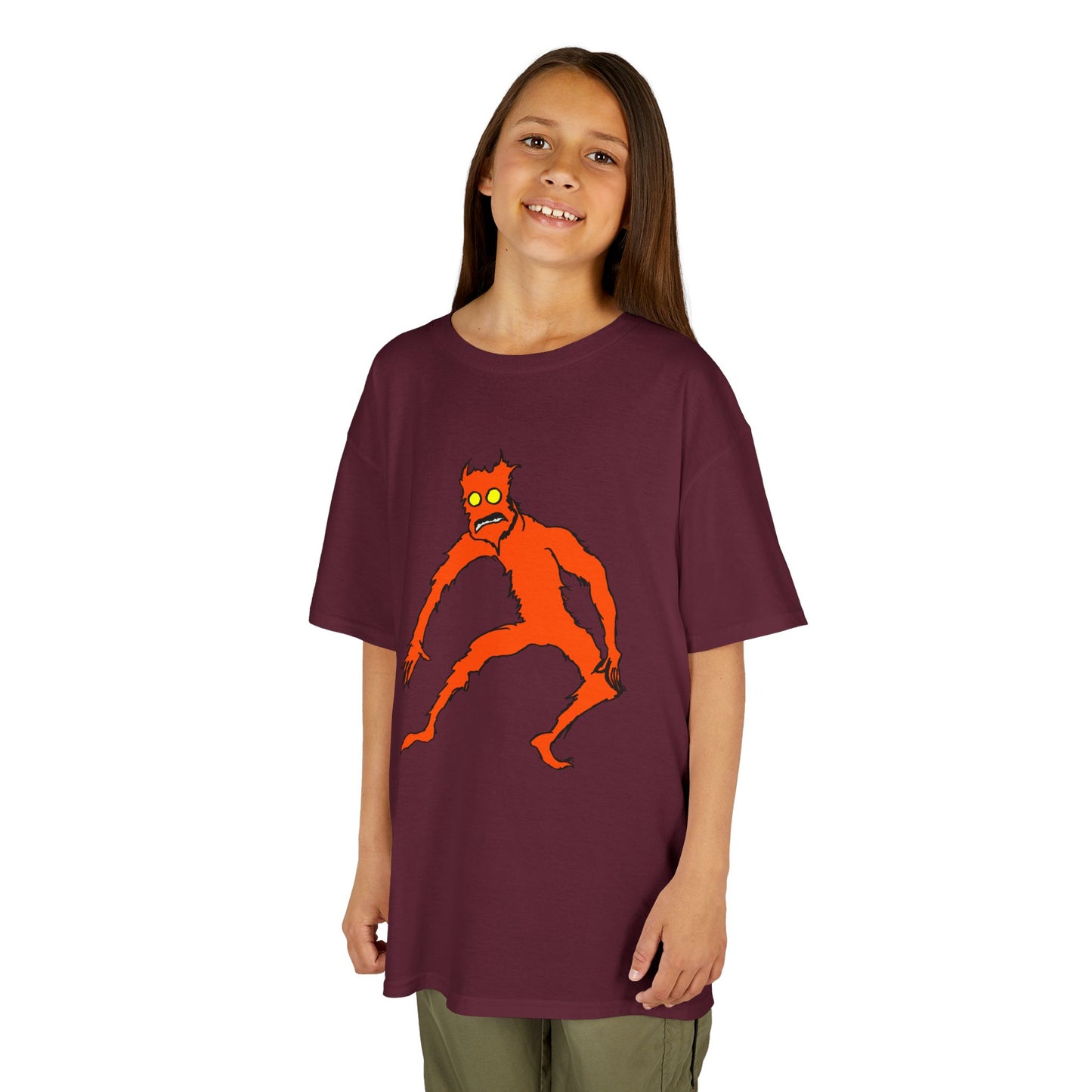 Kids Fire Monster Tee - Fun and Spooky Cotton T-Shirt for Kids