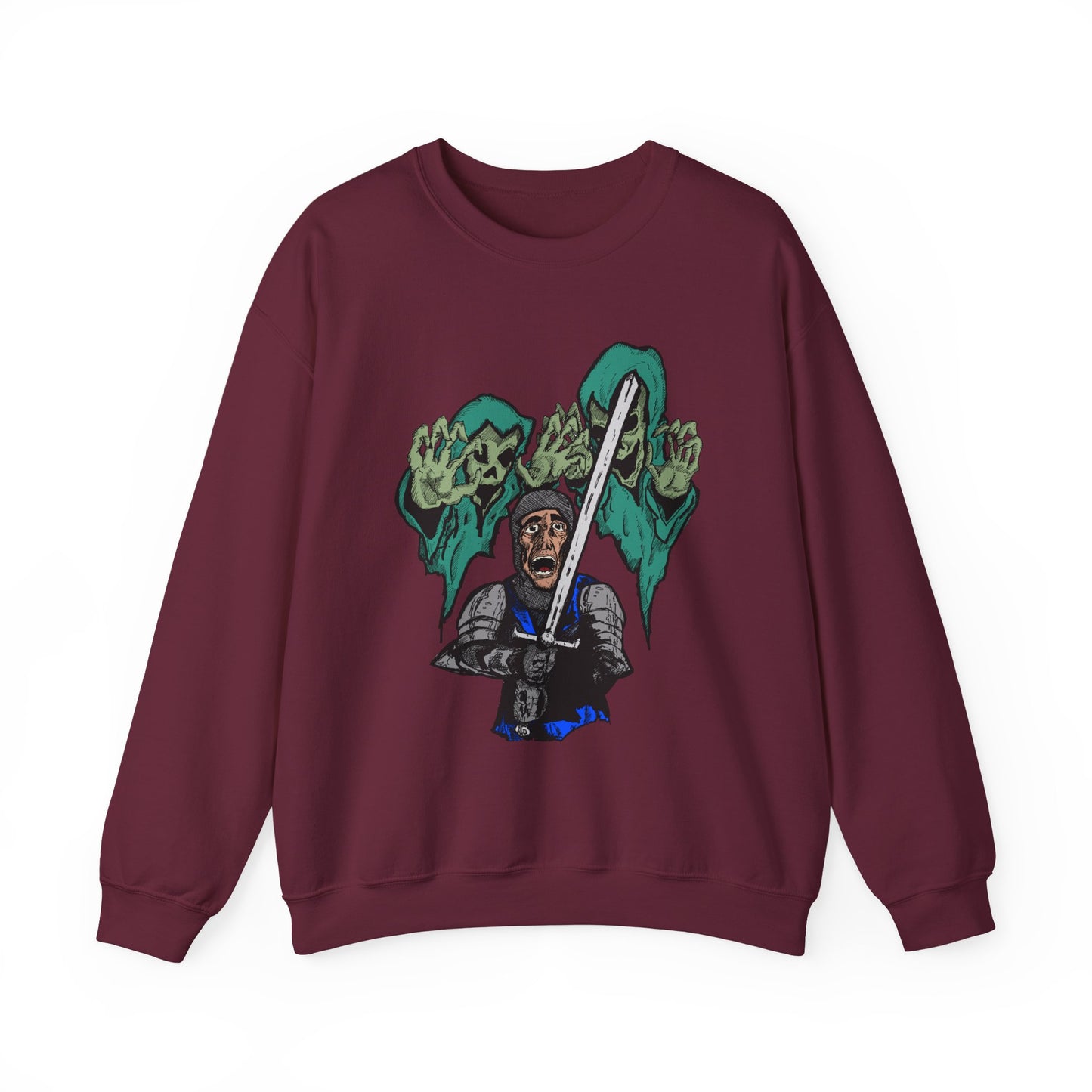 Knight Fright Inspired Unisex Crewneck Sweatshirt with Graphic Print