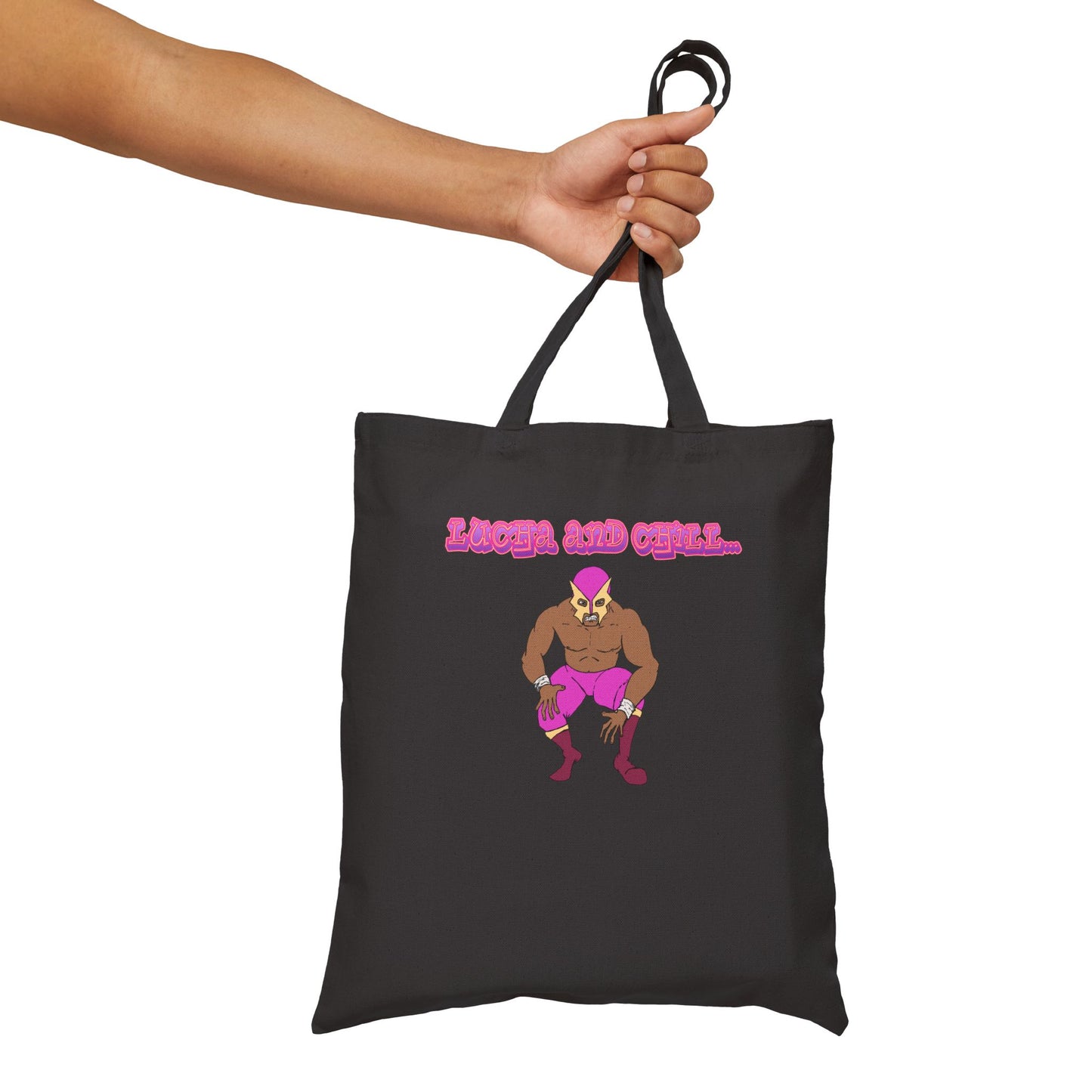 Lucha & Chill Cotton Canvas Tote Bag