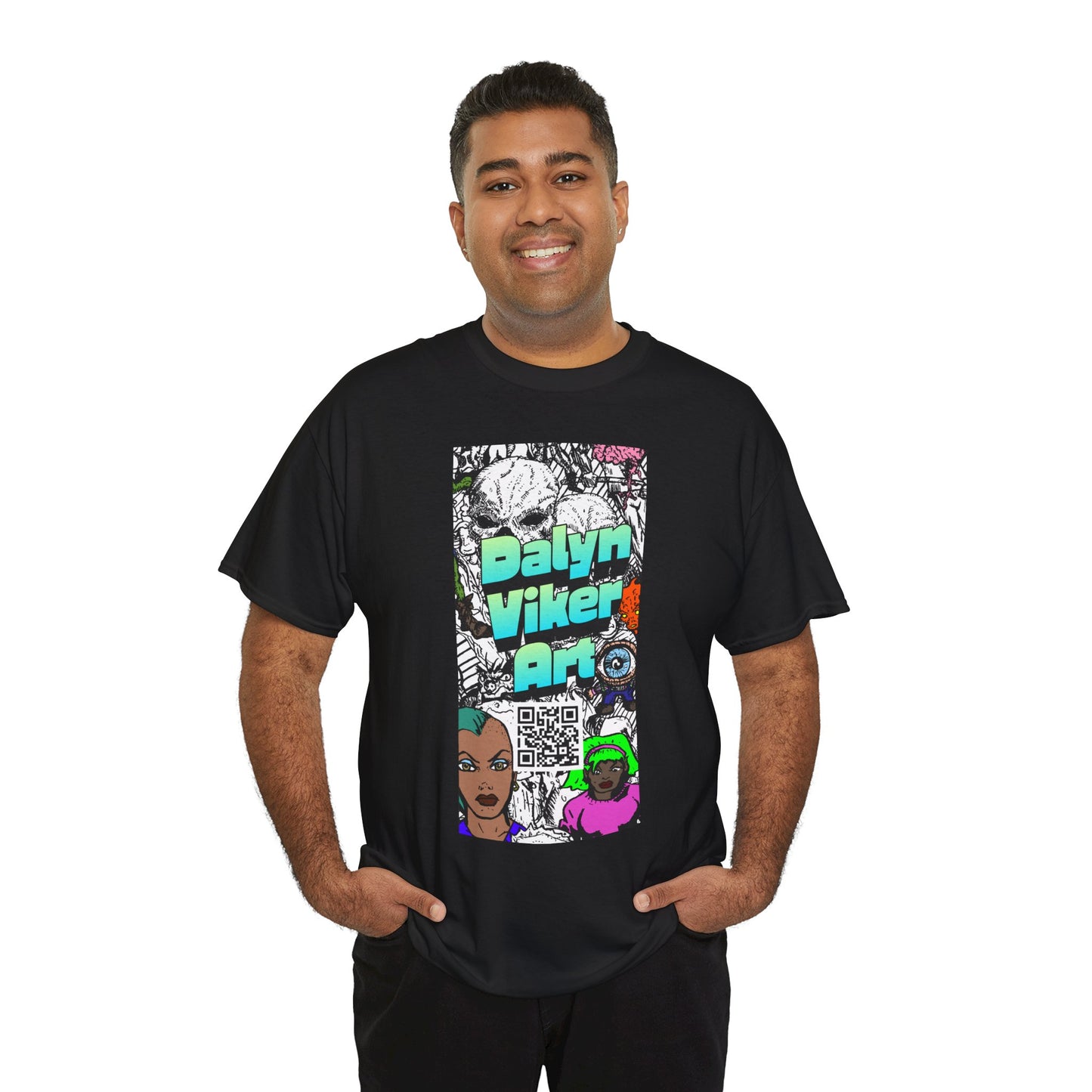 Graphic Art T-Shirt — "Dalyn Viker Art" Vertical Collage Tee
