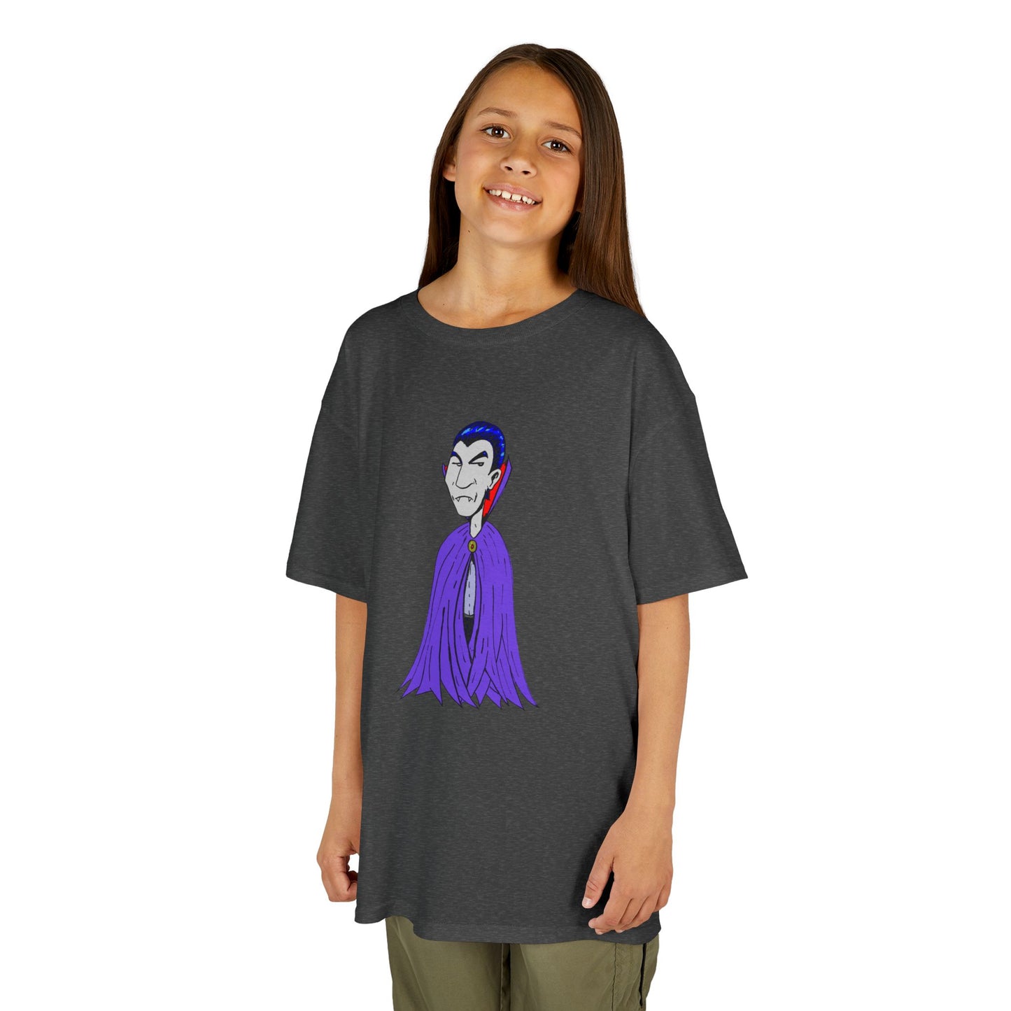 Kids Vampire T-Shirt — Cute Purple Dracula Tee for Halloween
