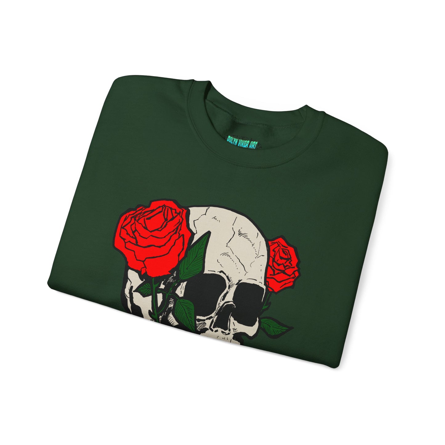 Skull and Roses Crewneck Sweatshirt