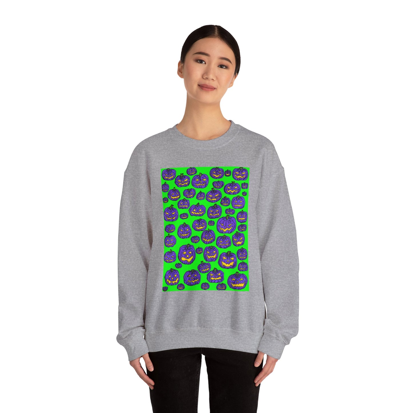 Halloween Pumpkin Crewneck Sweatshirt