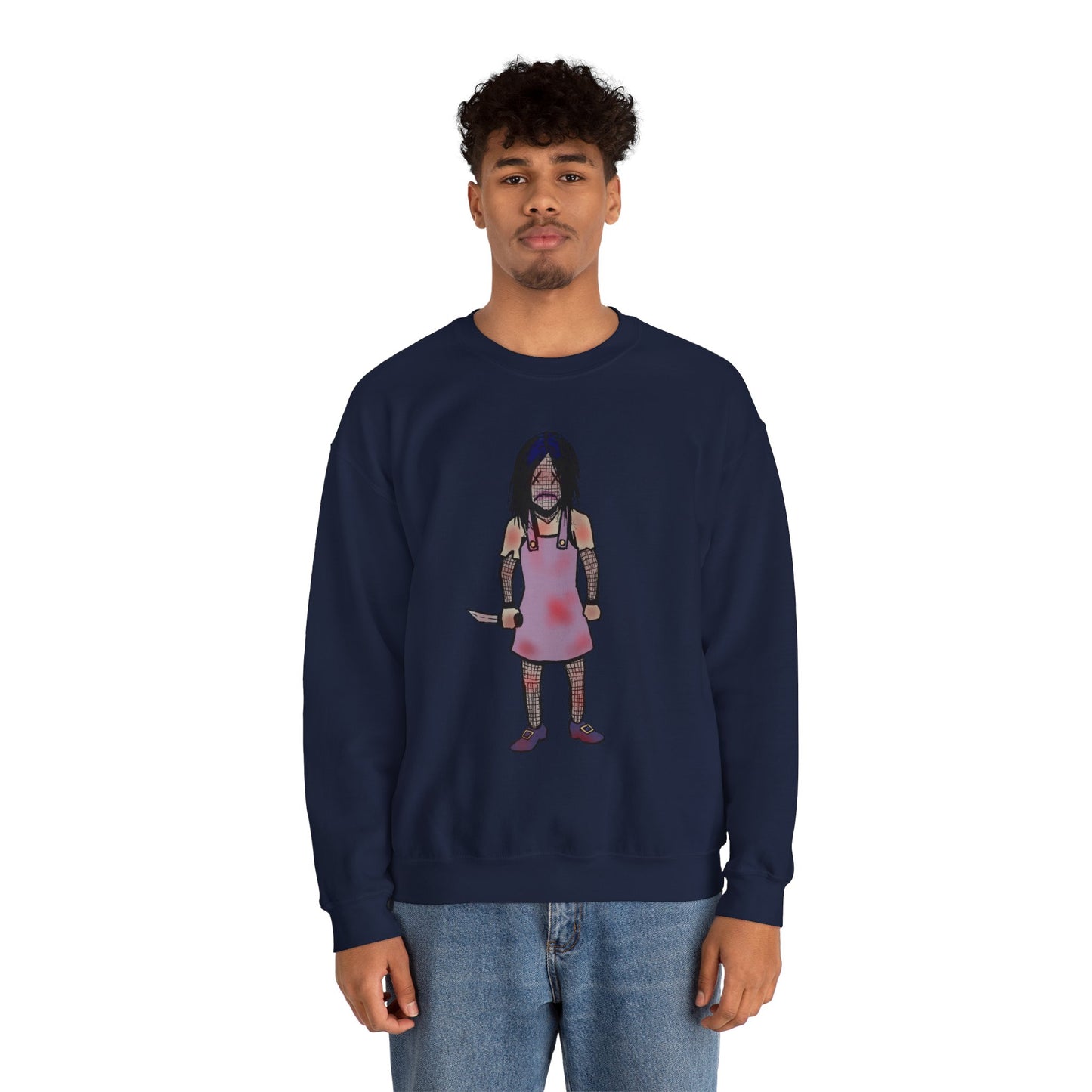 Evil Doll Edgy Graphic Sweatshirt for Unique Style