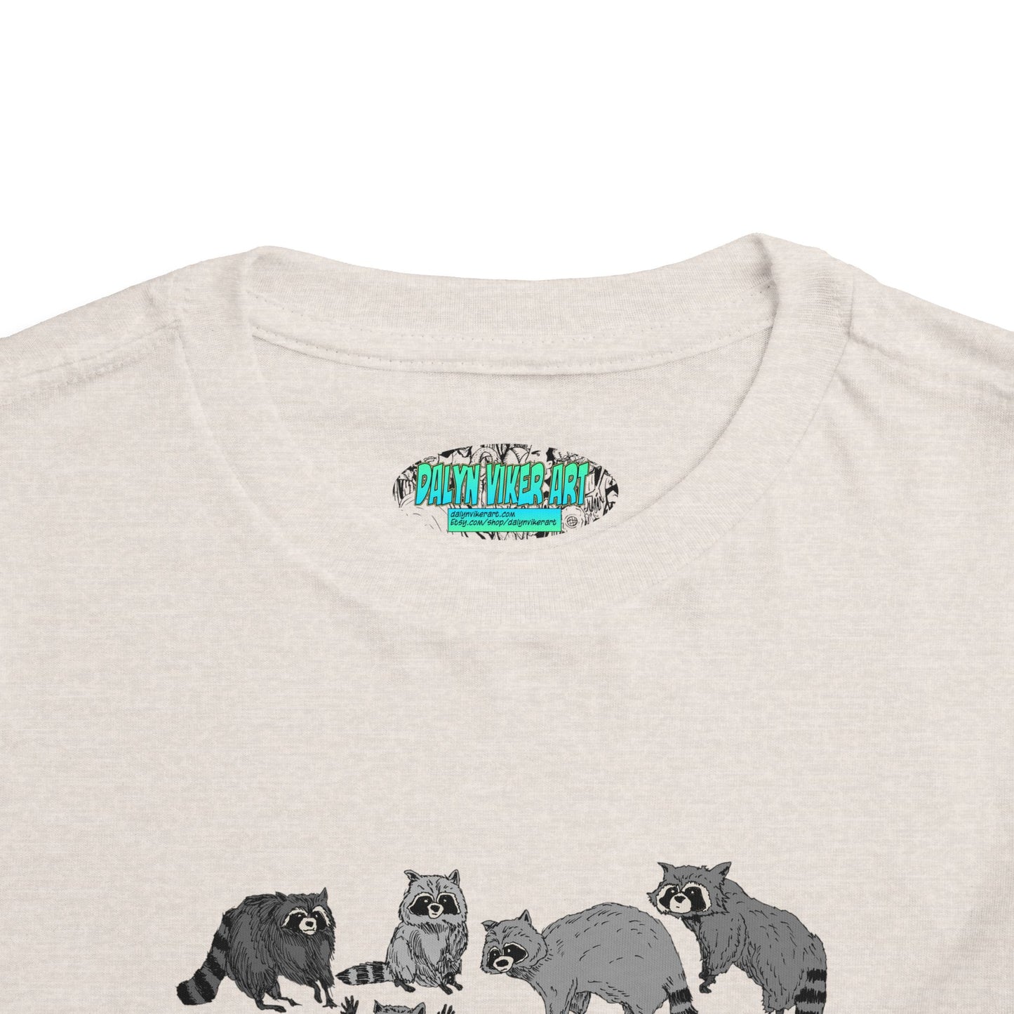 Toddler Tee — Playful Woodland Raccoon Crew Cute Kids Shirt
