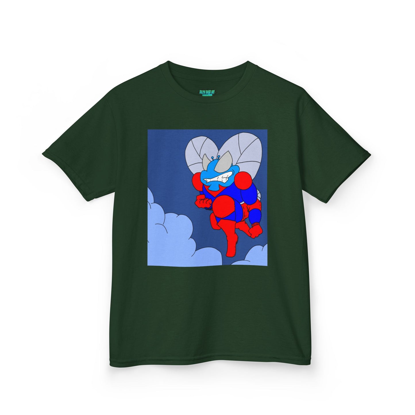 The Astounding Astro-Fly - Up in the Clouds - Kids Superhero Graphic Tee - Fun Cartoon Design for Playful Days
