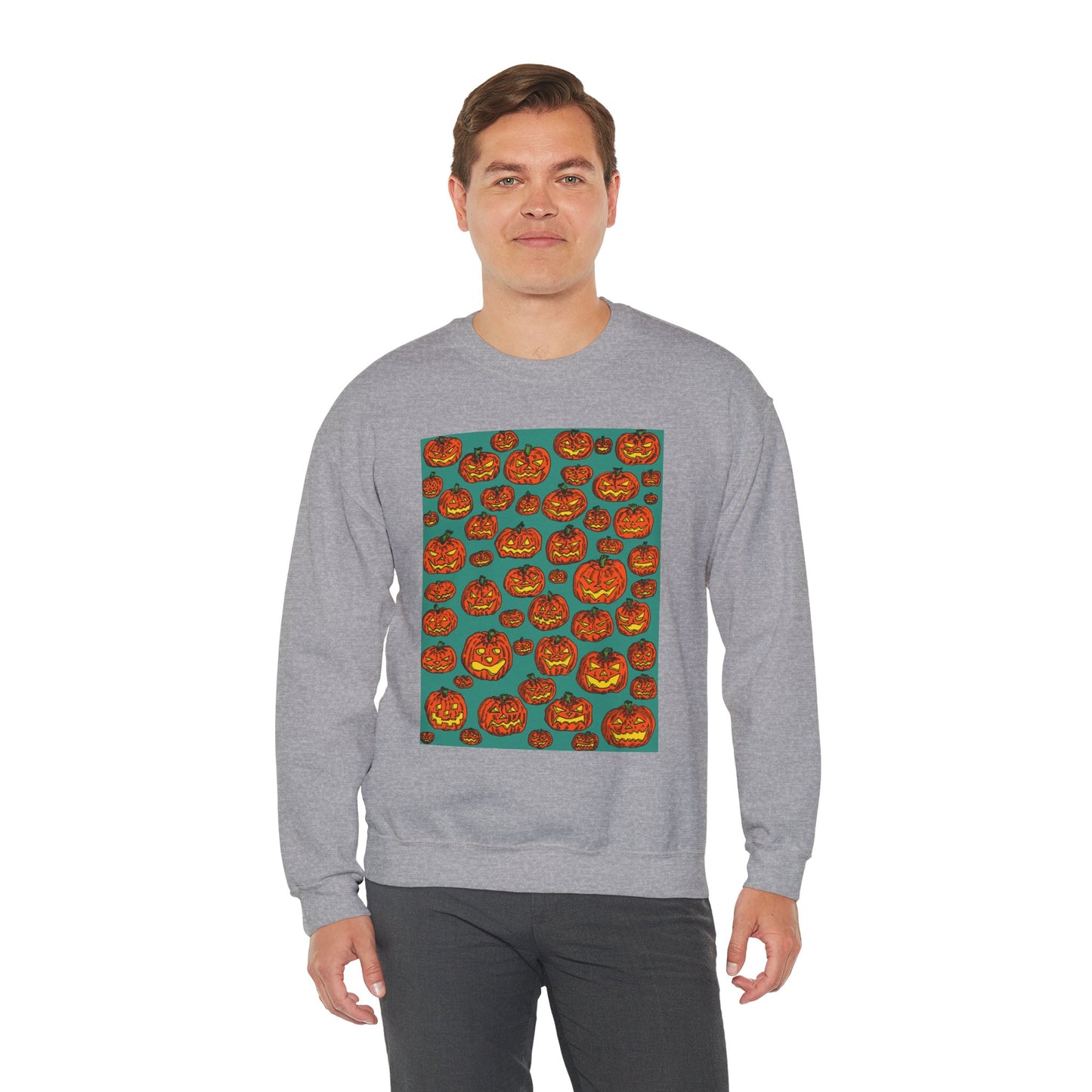 Halloween Pumpkin Crewneck Sweatshirt