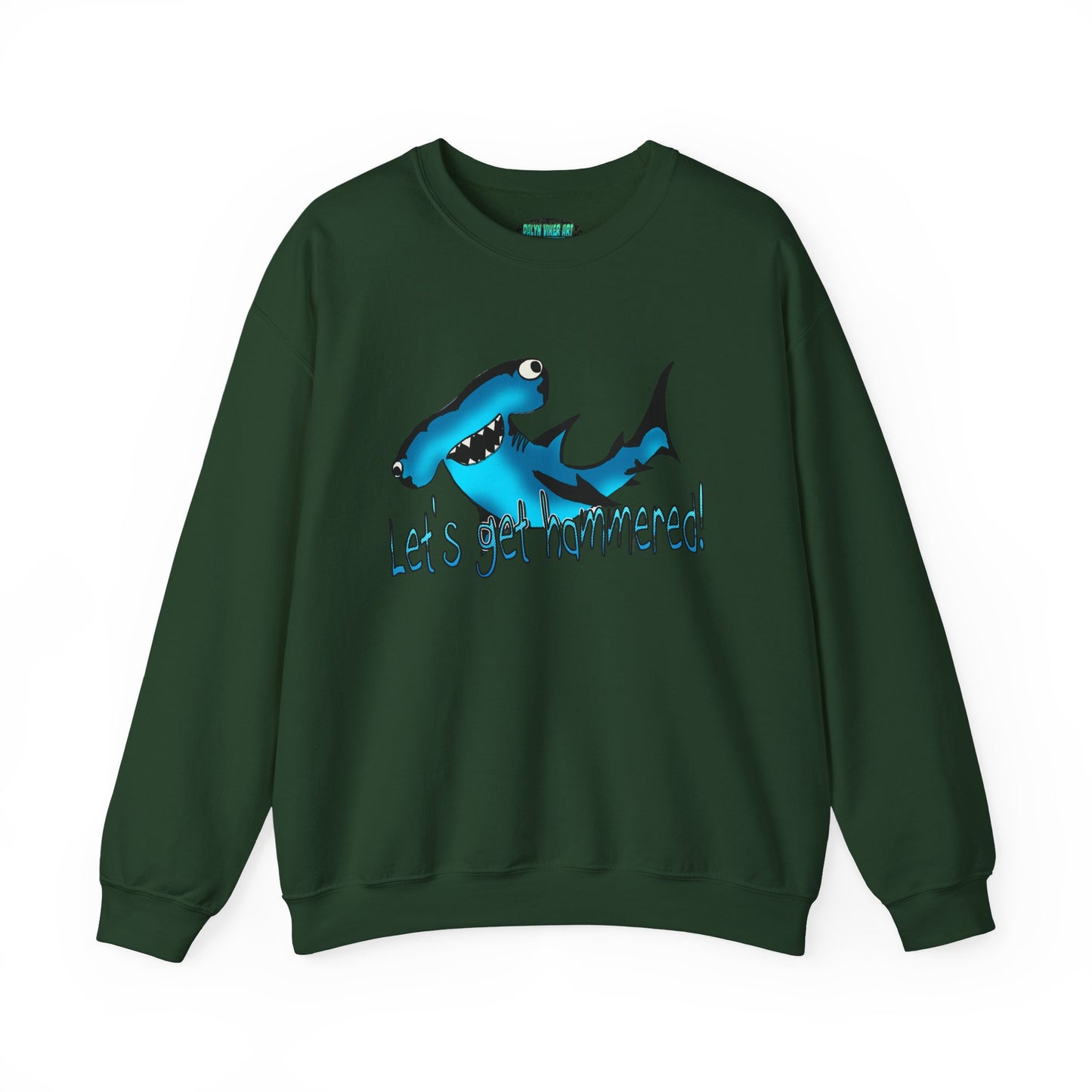 Harley Hammerhead Playful Shark Sweatshirt - 'Let's Get Hammered' Crewneck