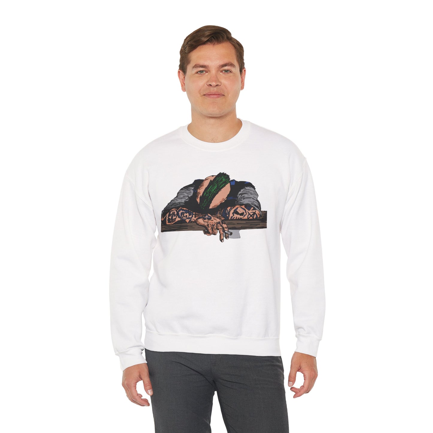Punk and Done Artistic Unisex Crewneck Sweatshirt - Cozy Vibes