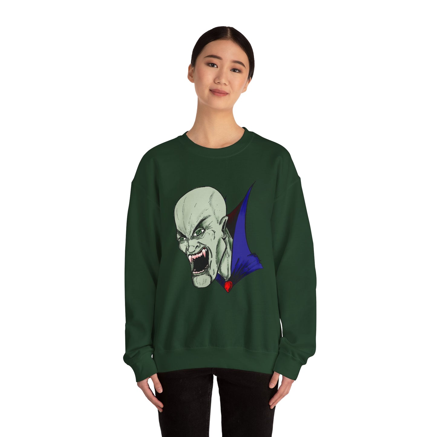 Vampire Graphic Sweatshirt for Halloween