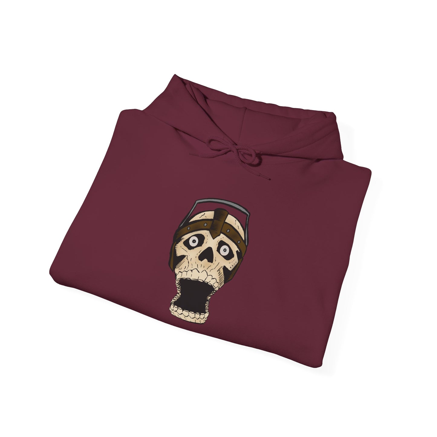 Screaming Skull Graphic Hoodie, Unisex Heavy Blend Sweatshirt, Cozy Casual Wear, Gift for Halloween, Unique October Fashion, Everyday Comfort
