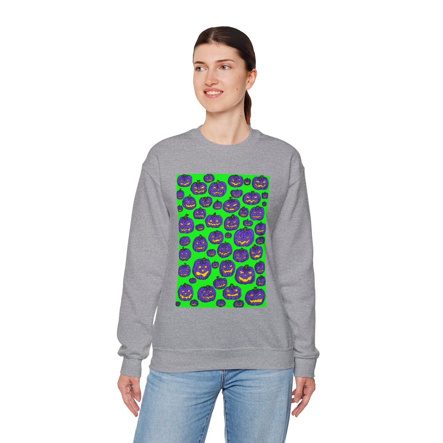 Halloween Pumpkin Crewneck Sweatshirt