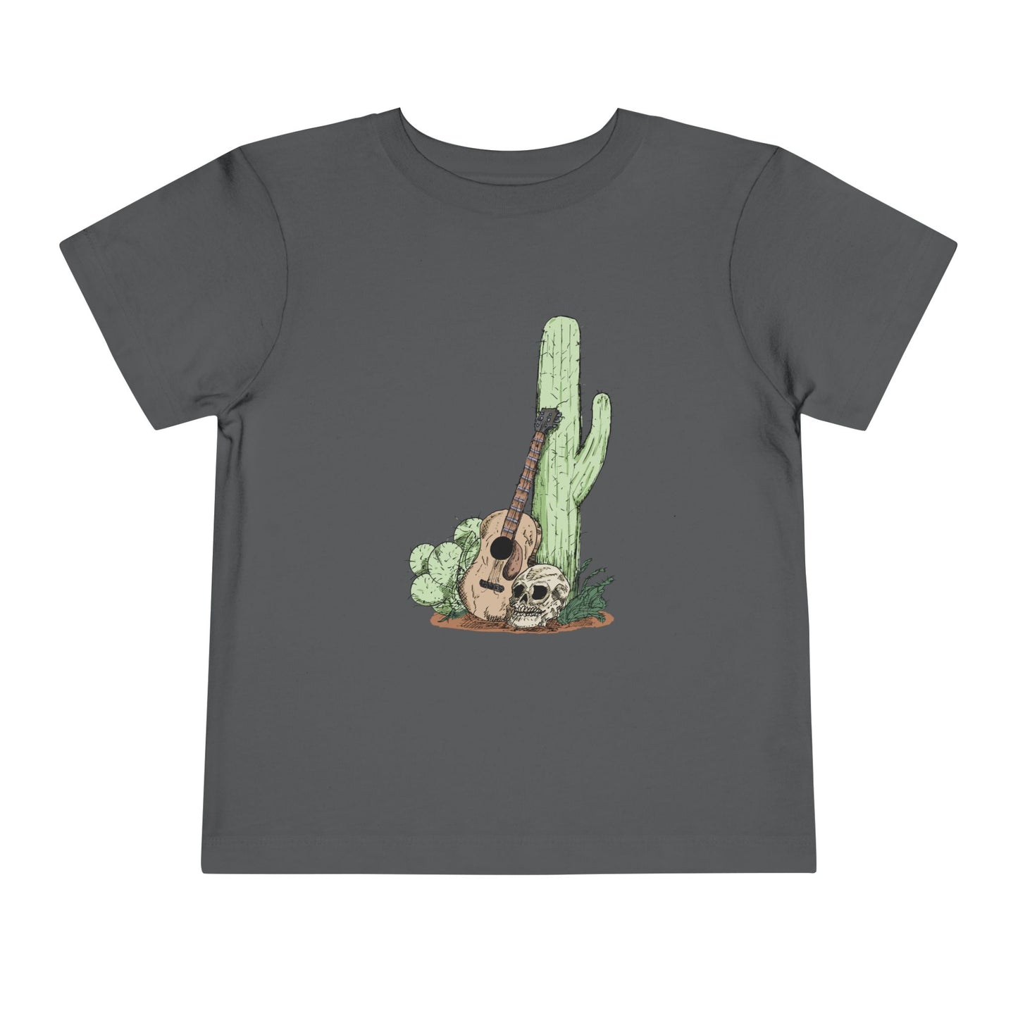 Toddler Tee — Desert Cactus with Guitar Graphic