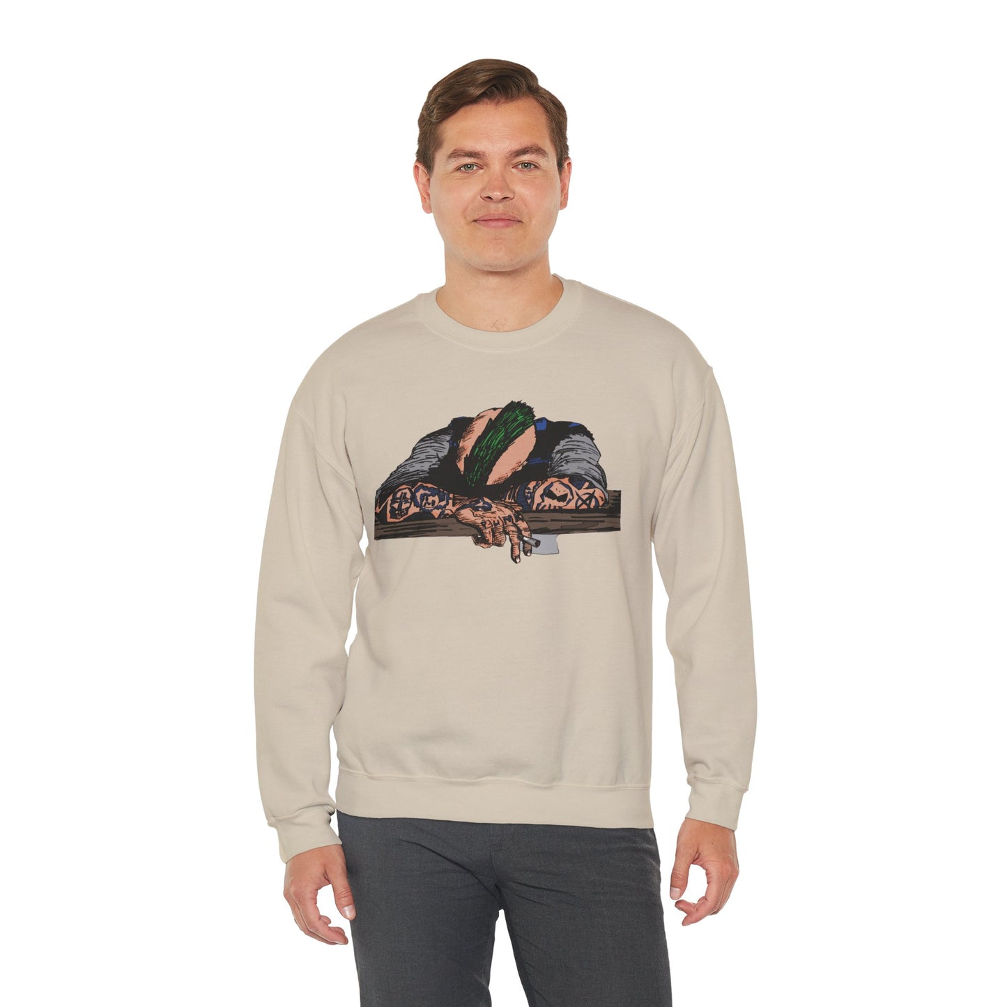 Punk and Done Artistic Unisex Crewneck Sweatshirt - Cozy Vibes