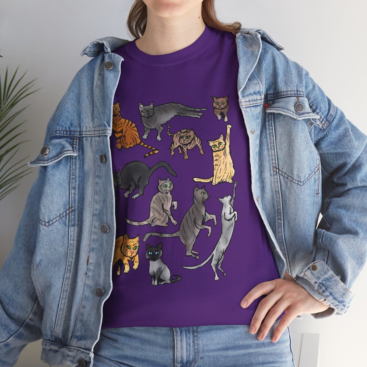 Cats Collage T-Shirt — Cute Cat Illustration Tee for Cat Lovers