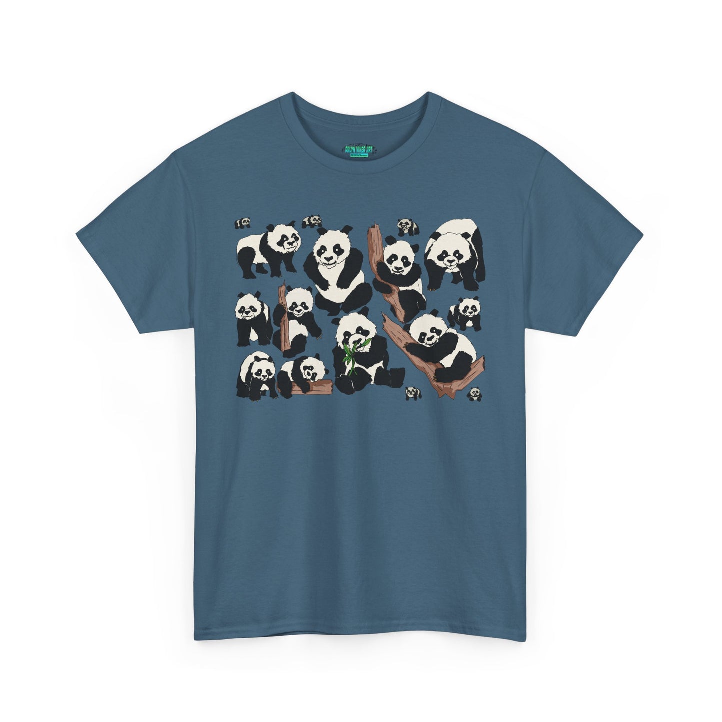 Cute Panda Design Unisex Heavy Cotton Tee | Animal Lover Gift, Casual Wear, Eco-Friendly Apparel, Nature Enthusiast Clothing