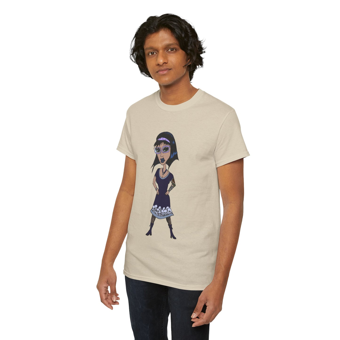 Gothic Doll T-Shirt — Retro Vampire Girl Graphic Tee