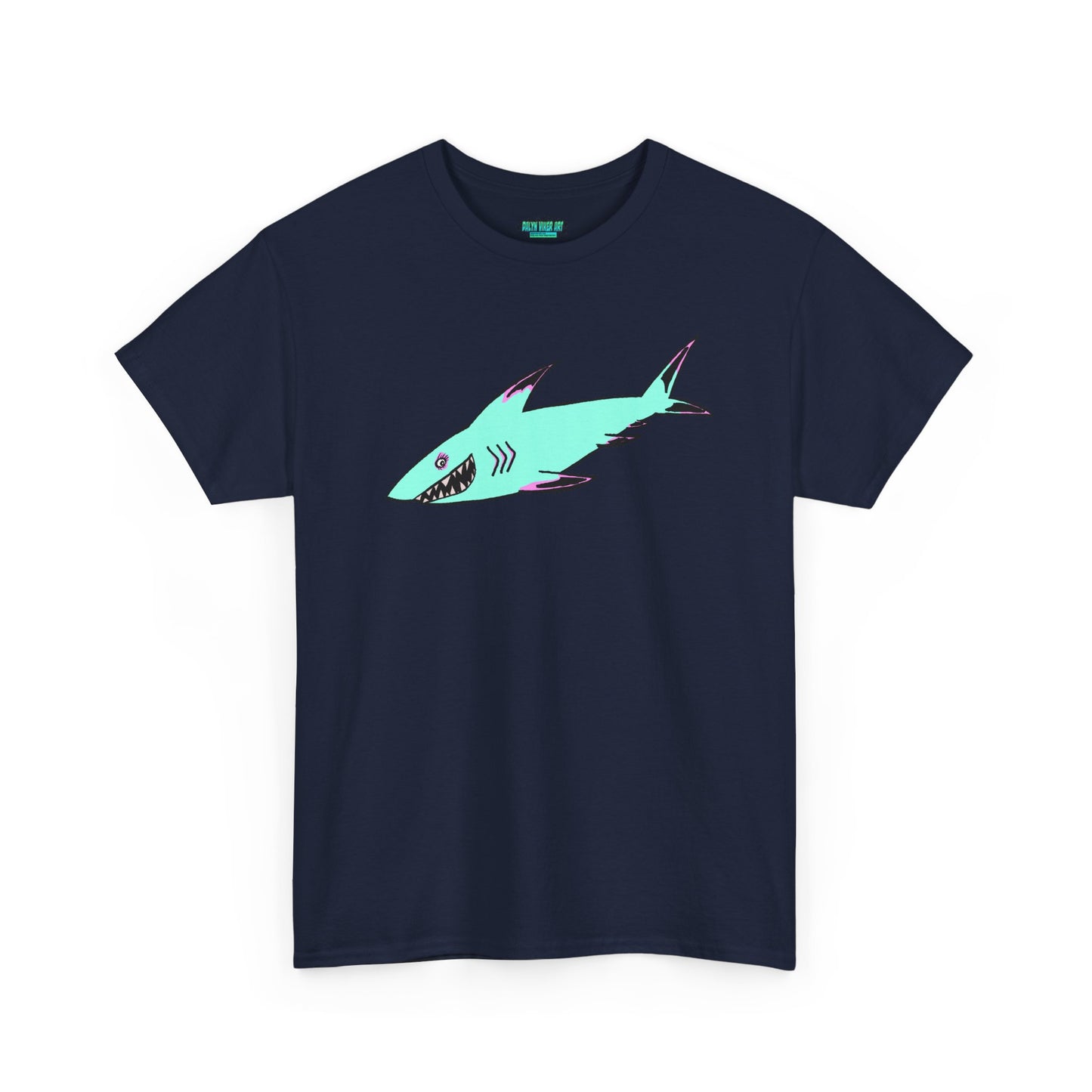 Cool Shark Graphic Unisex Heavy Cotton Tee, Ocean Lover Shirt, Beachwear, Casual Everyday Tee, Gift for Sharks Fans