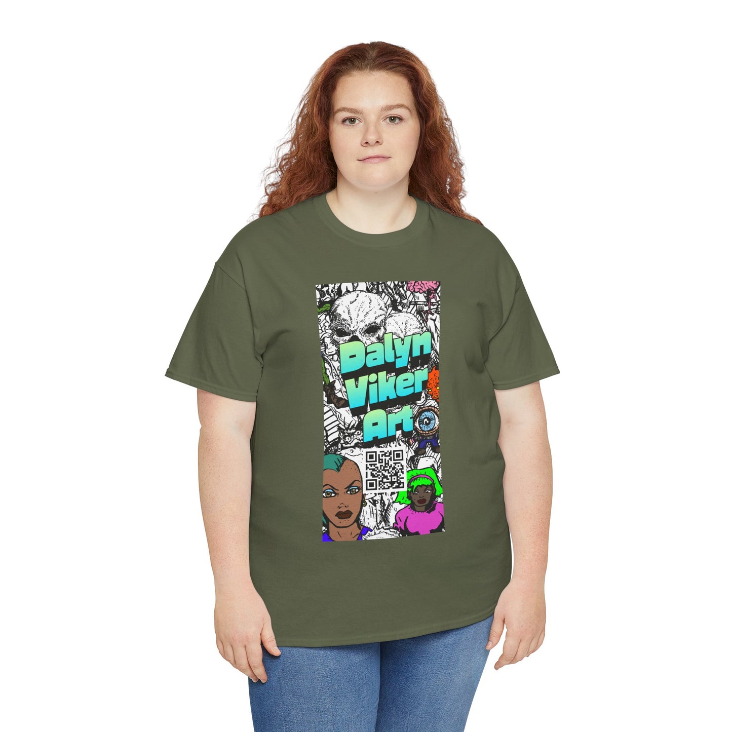 Graphic Art T-Shirt — "Dalyn Viker Art" Vertical Collage Tee