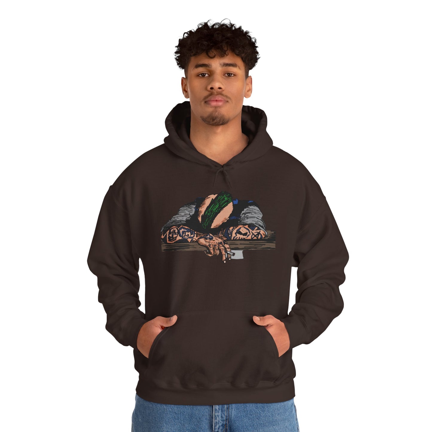 Punk and Done Color Unisex Hooded Sweatshirt, Cozy Streetwear, Unique Gift for Art Lovers, Casual Lounge Wear, Perfect for Fall Fashion