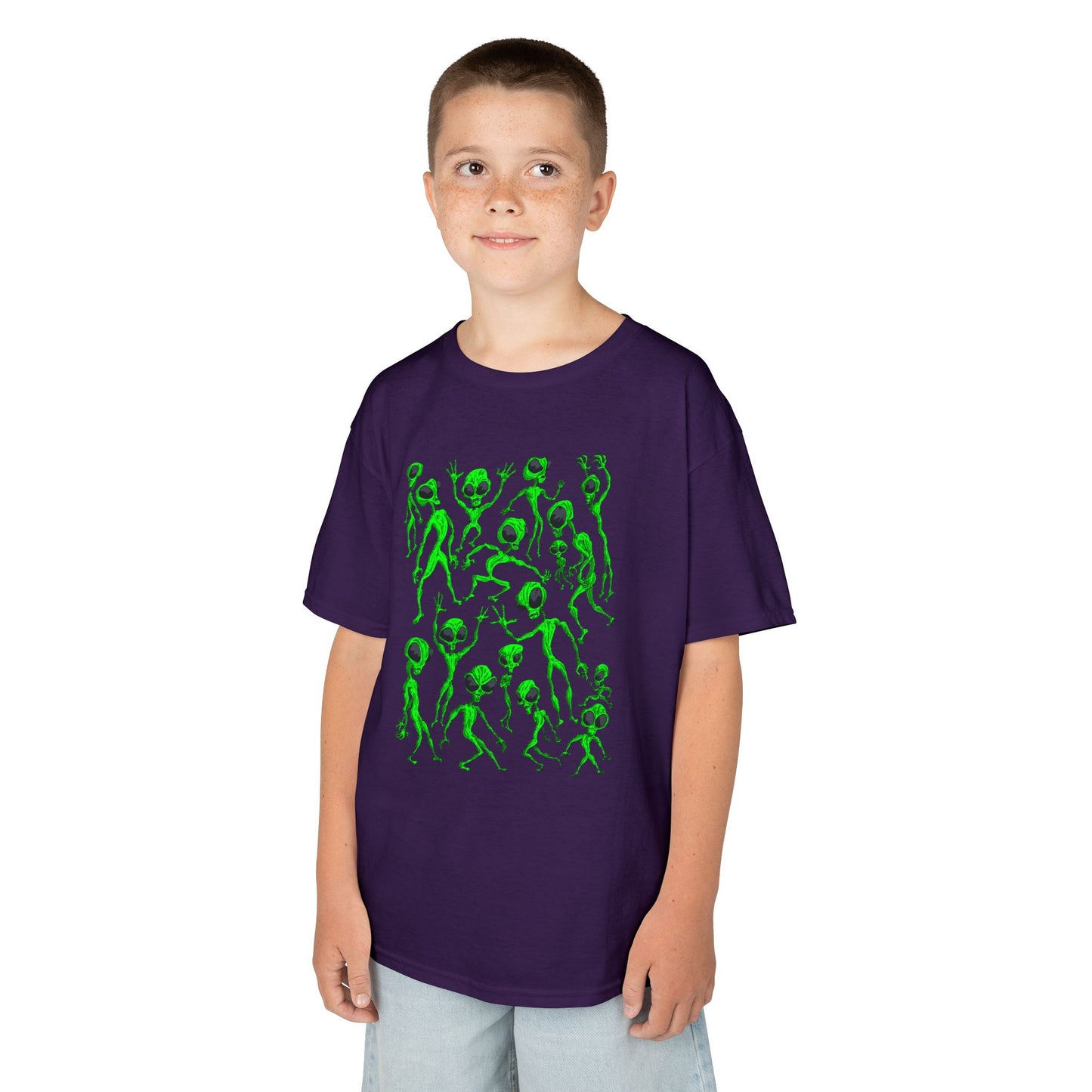 Kids Alien Dance Party T‑Shirt — Fun Green Alien Graphic Tee for Children