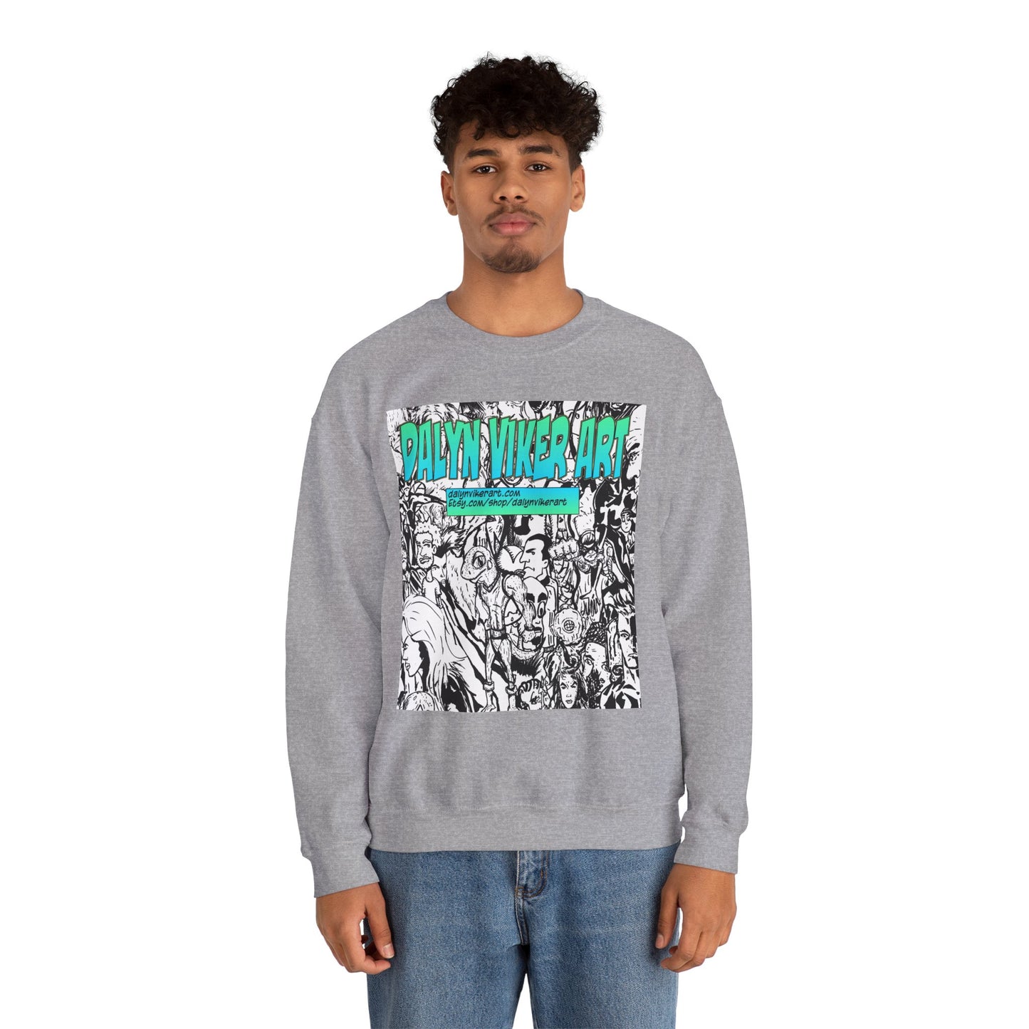 Graphic Art Crewneck Sweatshirt - Dalyan Viker Art Edition