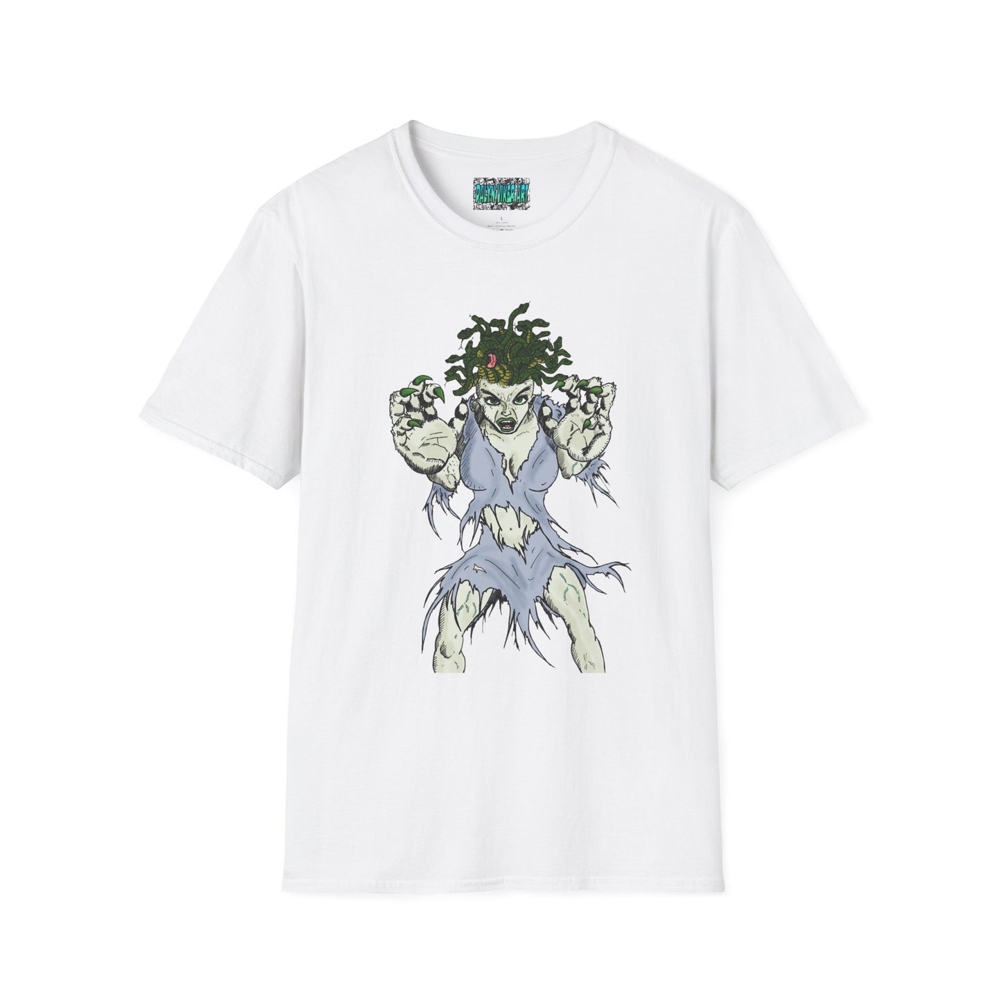 Medusa Assailing Unisex T-Shirt - Mythological Monster Dalyn Viker Art