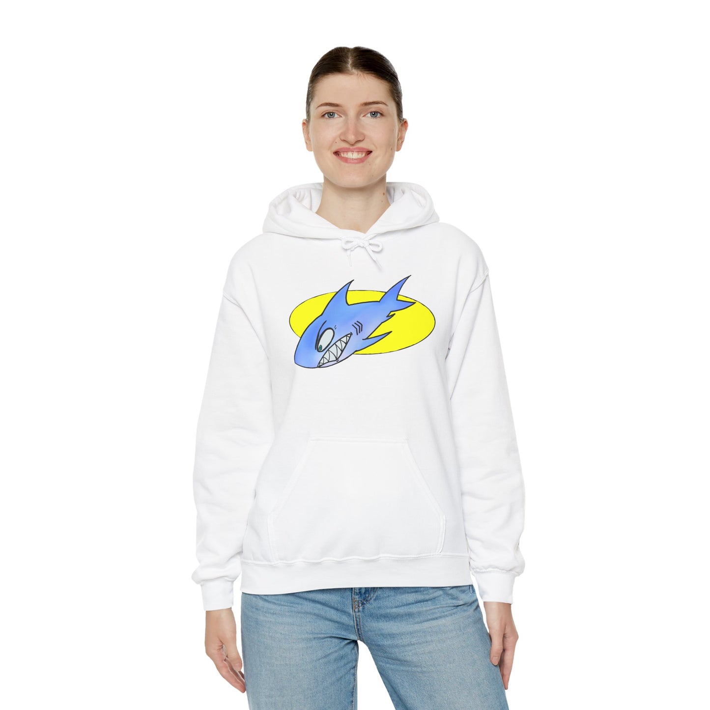 Cool Shark Graphic Hoodie - Unisex Heavy Blend Sweatshirt for Ocean Lovers, Gift for Men and Women, Beach Vibes, Casual Wear, Unique Design