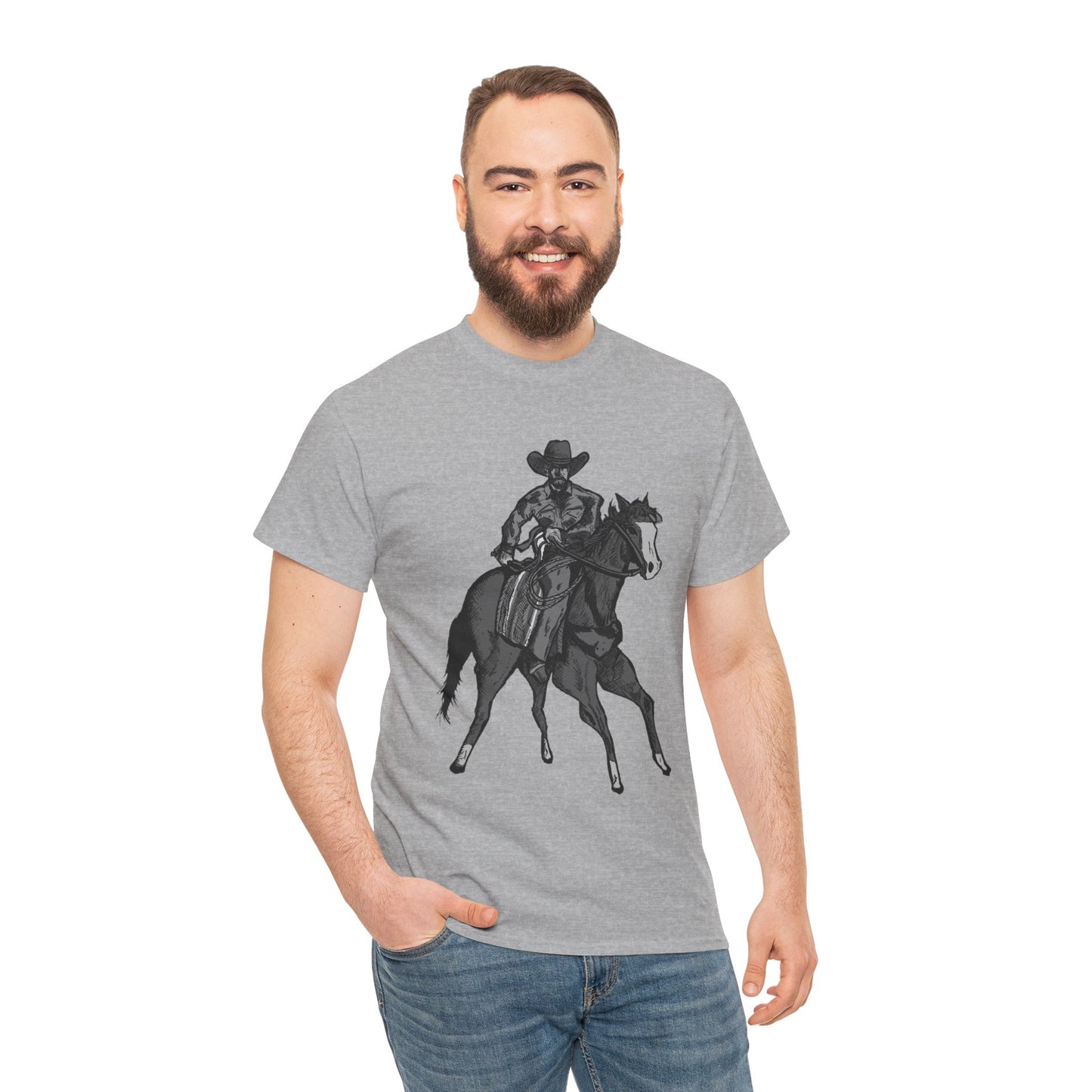 Cowboy on Horseback T‑Shirt — Vintage Western Rodeo Tee