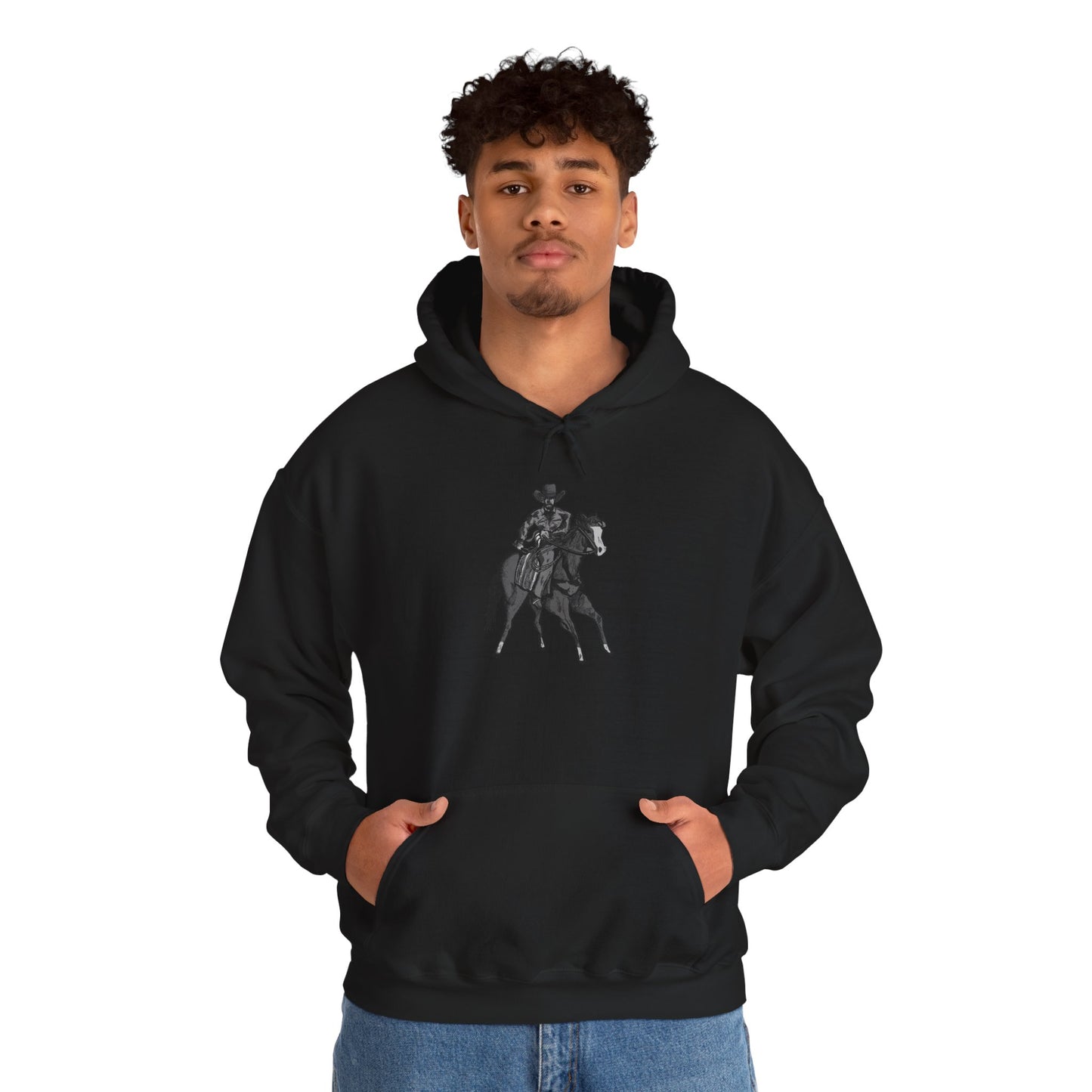 Horseback Rider Silhouette Hoodie – Western Equestrian Graphic Sweatshirt