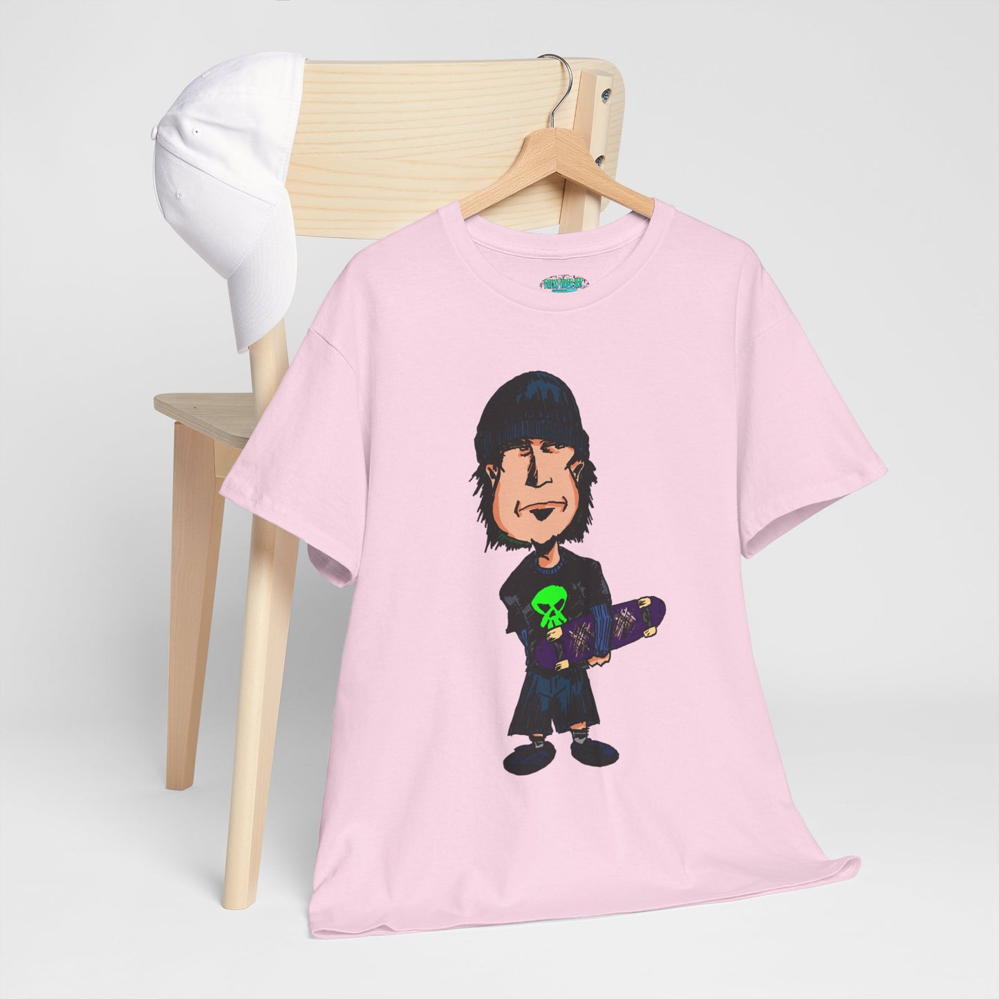 Rude Skater Dude - Skate Punk Cartoon Tee – Boy with Skateboard Graphic Shirt