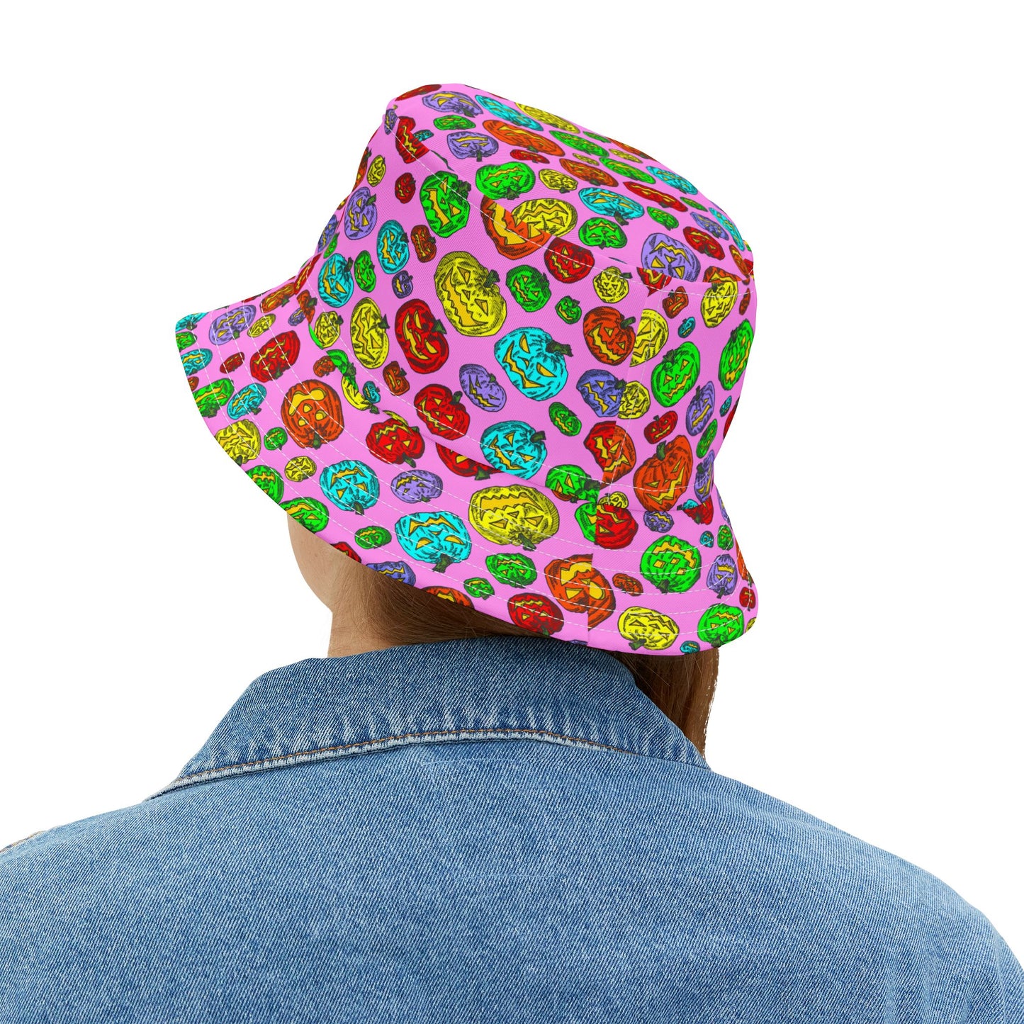 Vibrant Pumpkin Bucket Hat for Fun Fall Days, Halloween Headwear, Trendy Summer Accessory, Festival Hat, Outdoor Adventures