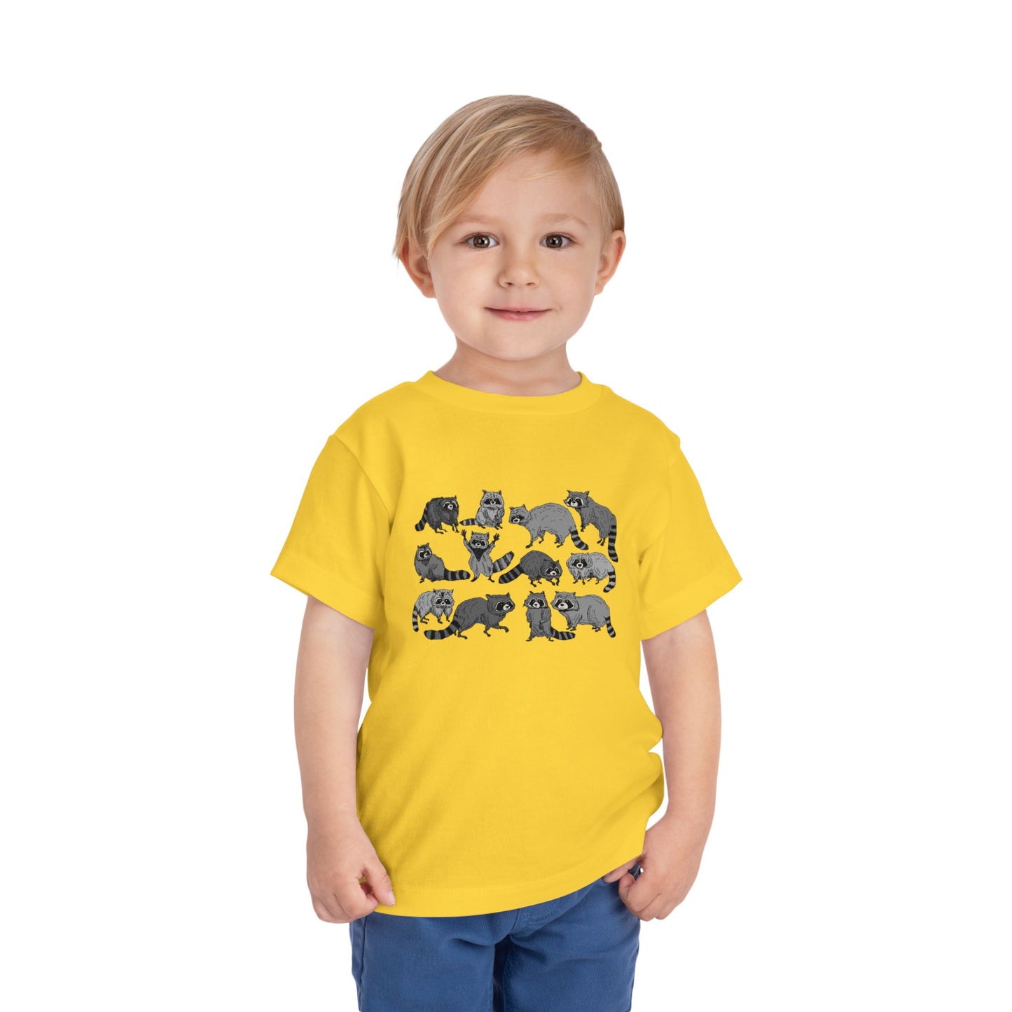 Toddler Tee — Playful Woodland Raccoon Crew Cute Kids Shirt