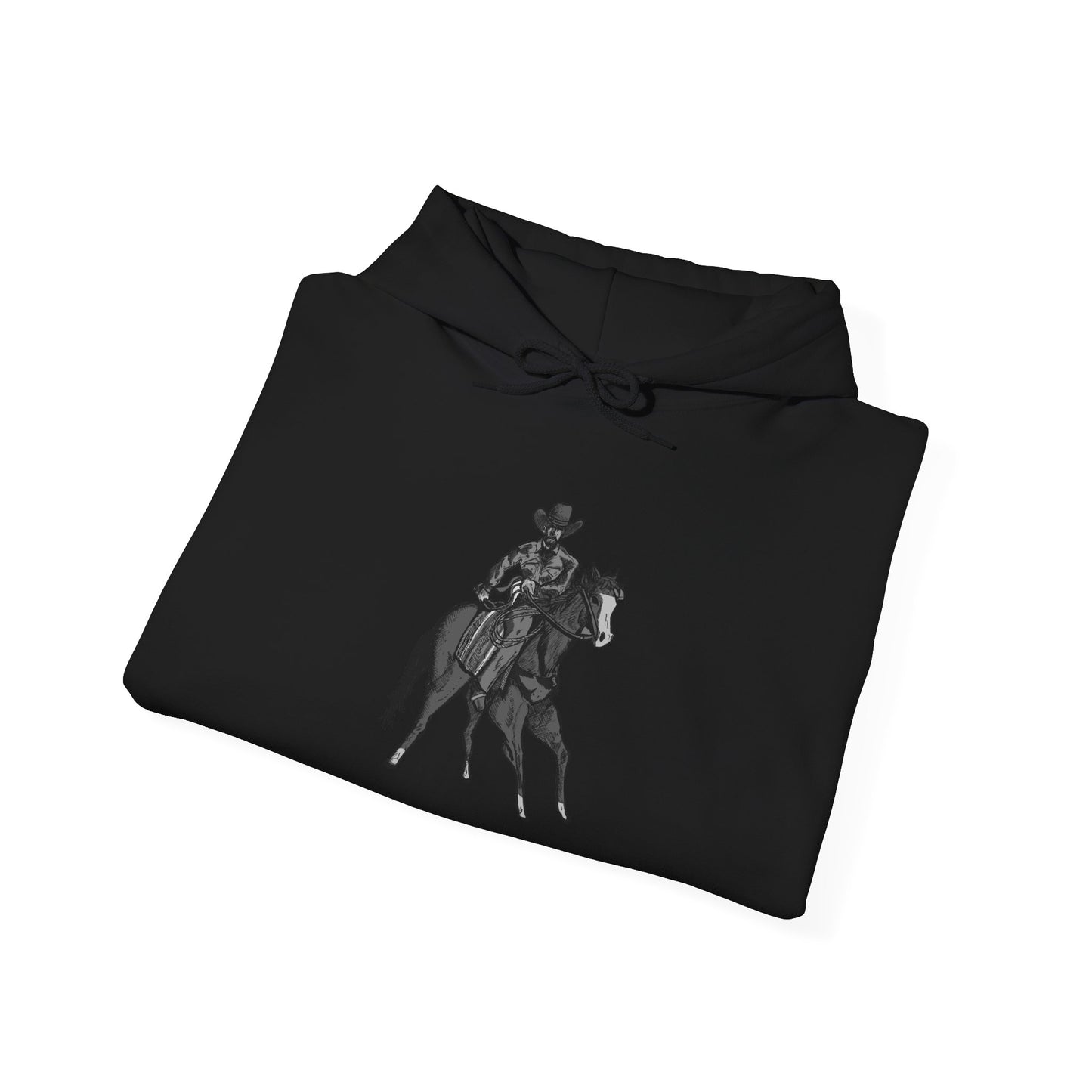 Horseback Rider Silhouette Hoodie – Western Equestrian Graphic Sweatshirt