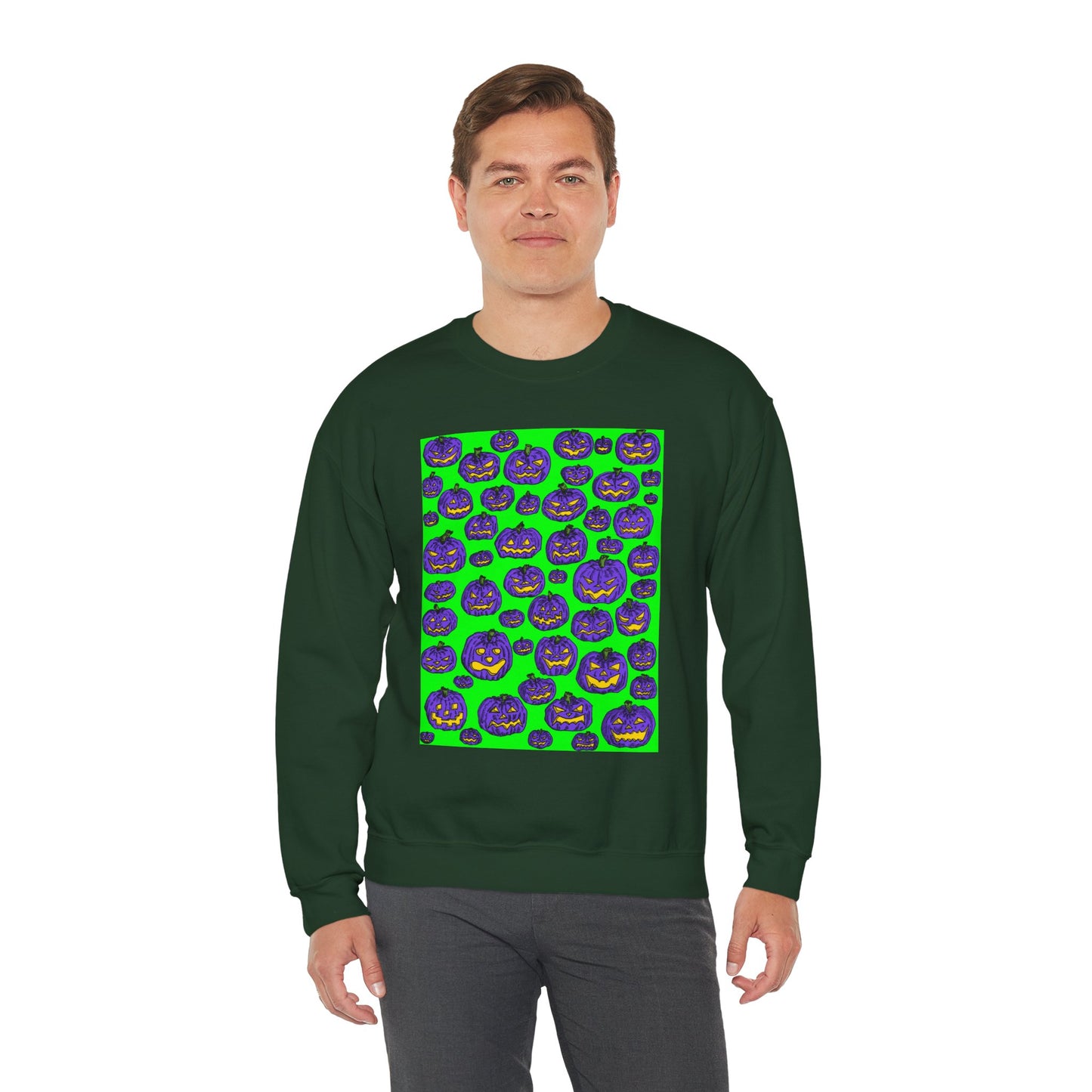 Halloween Pumpkin Crewneck Sweatshirt