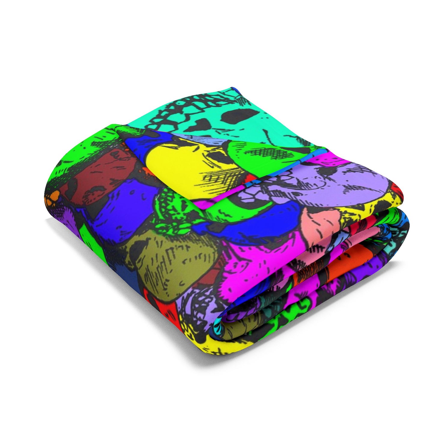 Gathering of Skulls - Candy - Arctic Fleece Blanket